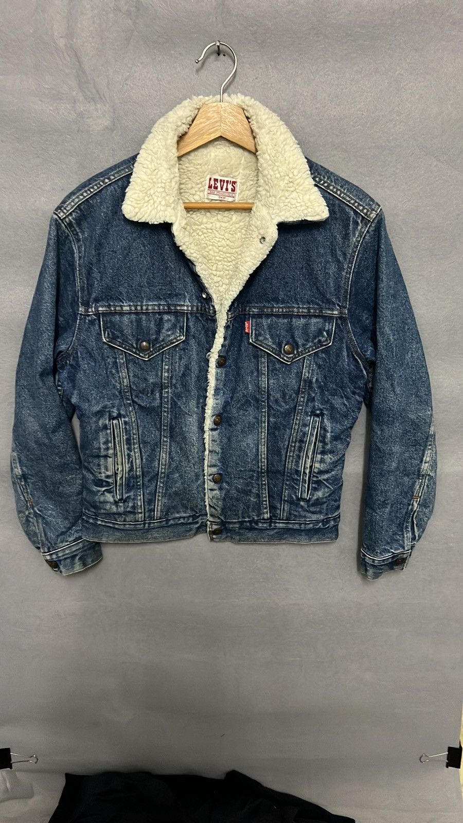 Levi's Vintage 80s Levi's Sherpa Trucker Jacket Size US XXS / EU 40 - 11 Thumbnail