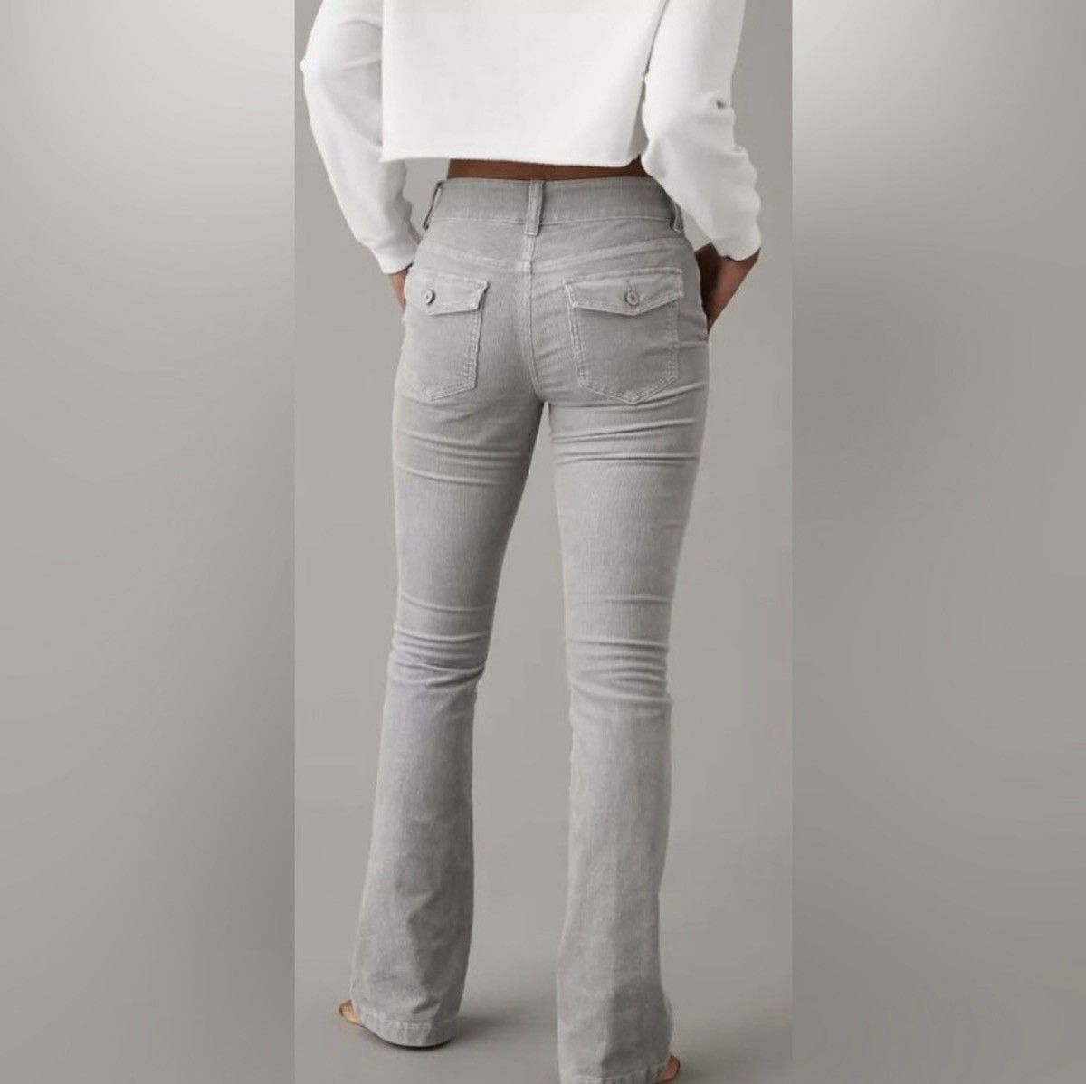 American Eagle Outfitters American eagle grey corduroy jeans Size 26" / US 2 / IT 38 - 2 Thumbnail