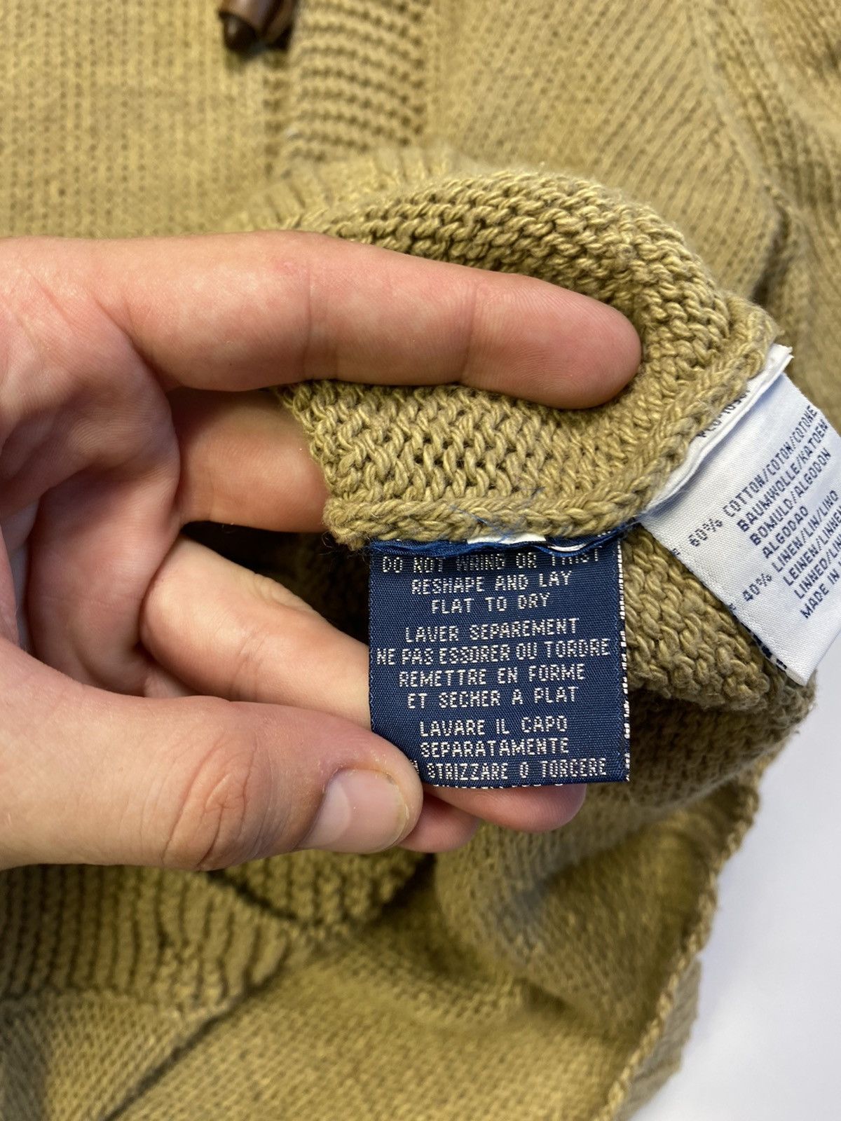Ralph Lauren RARE! Polo Ralph Lauren Linen Shawl Cable Knit Cardigan Size US M / EU 48-50 / 2 - 10 Thumbnail