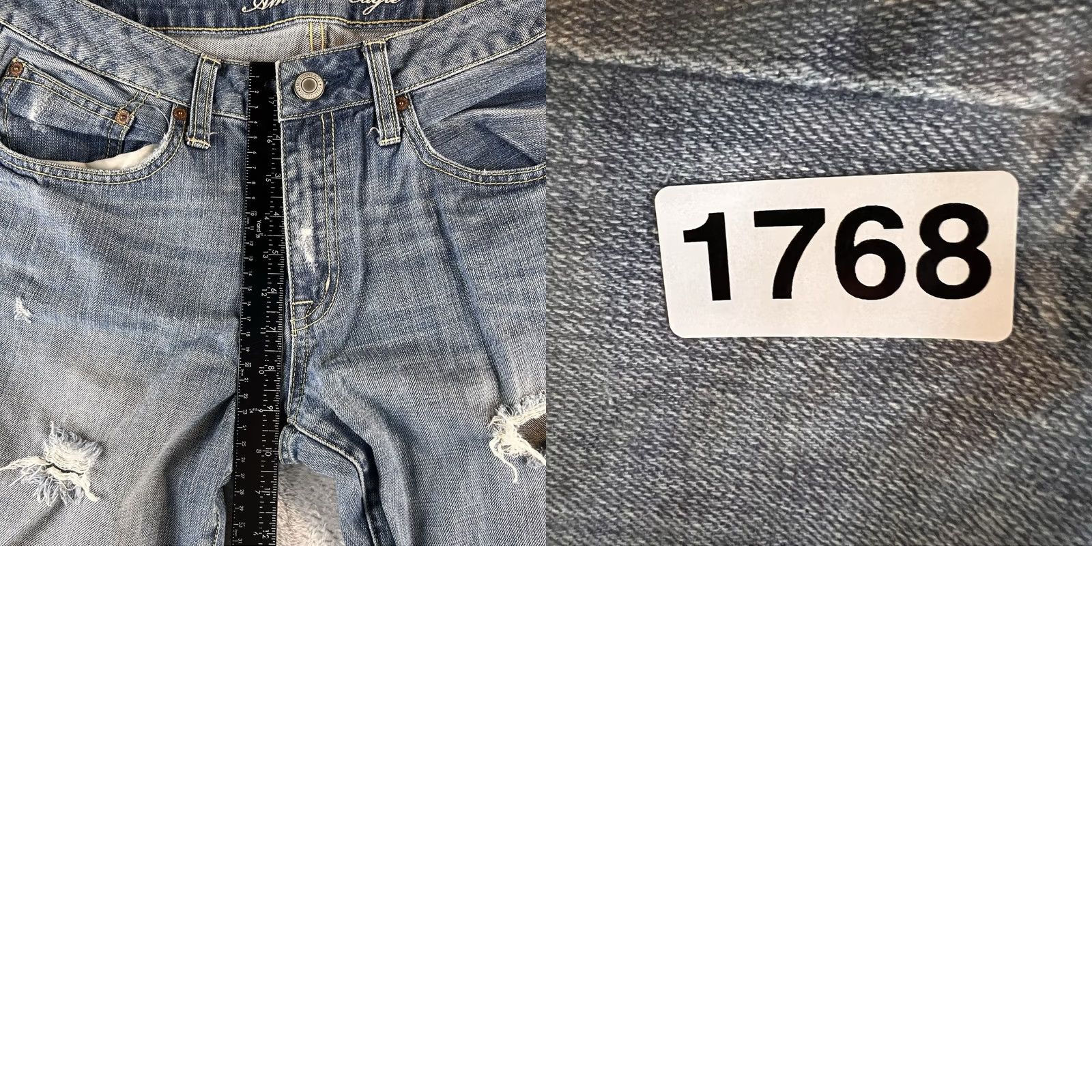 American Eagle Outfitters VINTAGE American Eagle Outfitters Jeans Boyfriend Distressed Blue 12R 34x25 Women Girls Boho Y2K Size 34" / US 12 / IT 48 - 8 Thumbnail
