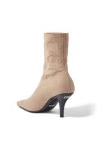 Gucci o1s1wg110225 Women's GG Knit Ankle Boots in Beige Size US 5.5 / IT 35.5 - 2 Thumbnail