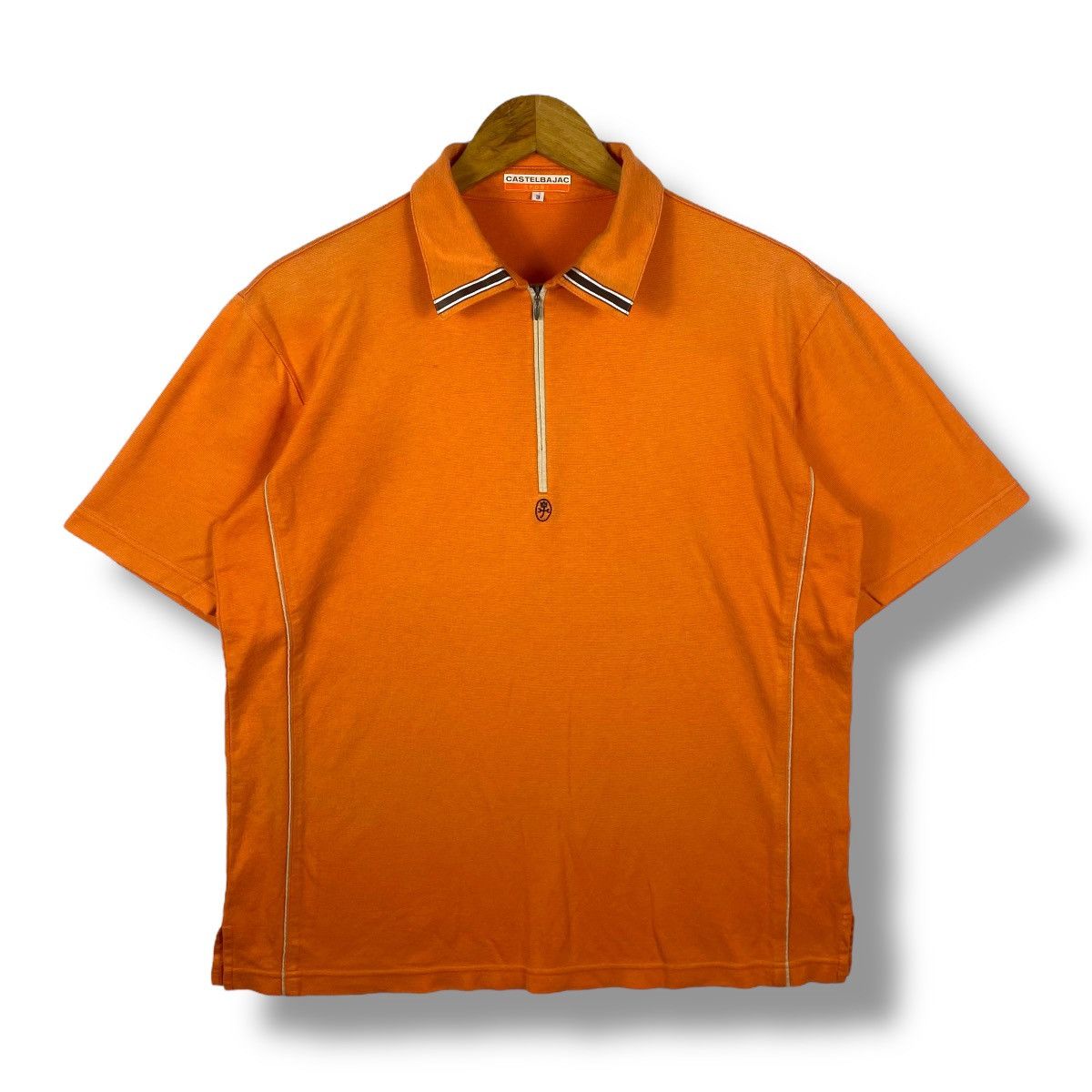 Jean Charles De Castelbajac × Vintage Vintage 90's CASTELBAJAC SPORT Half Zip Polo Shirt Size 3 Size US XL / EU 56 / 4 - 1 Thumbnail