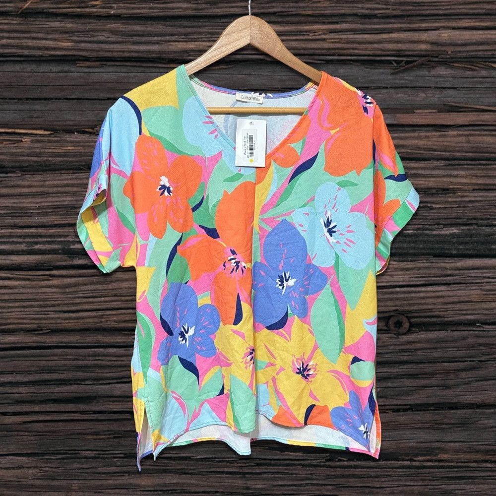 Z Supply Cotton Bleu V neck Shirt NWT Size S / US 4 / IT 40 - 1 Thumbnail
