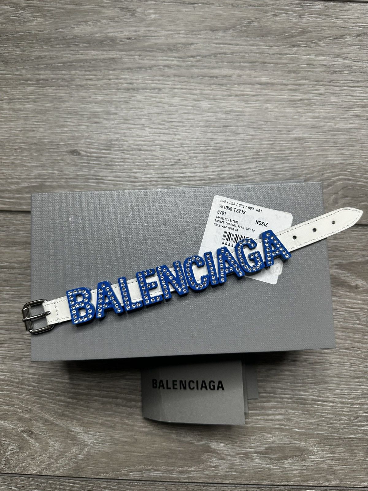 Balenciaga mini spell-out belt bracelet