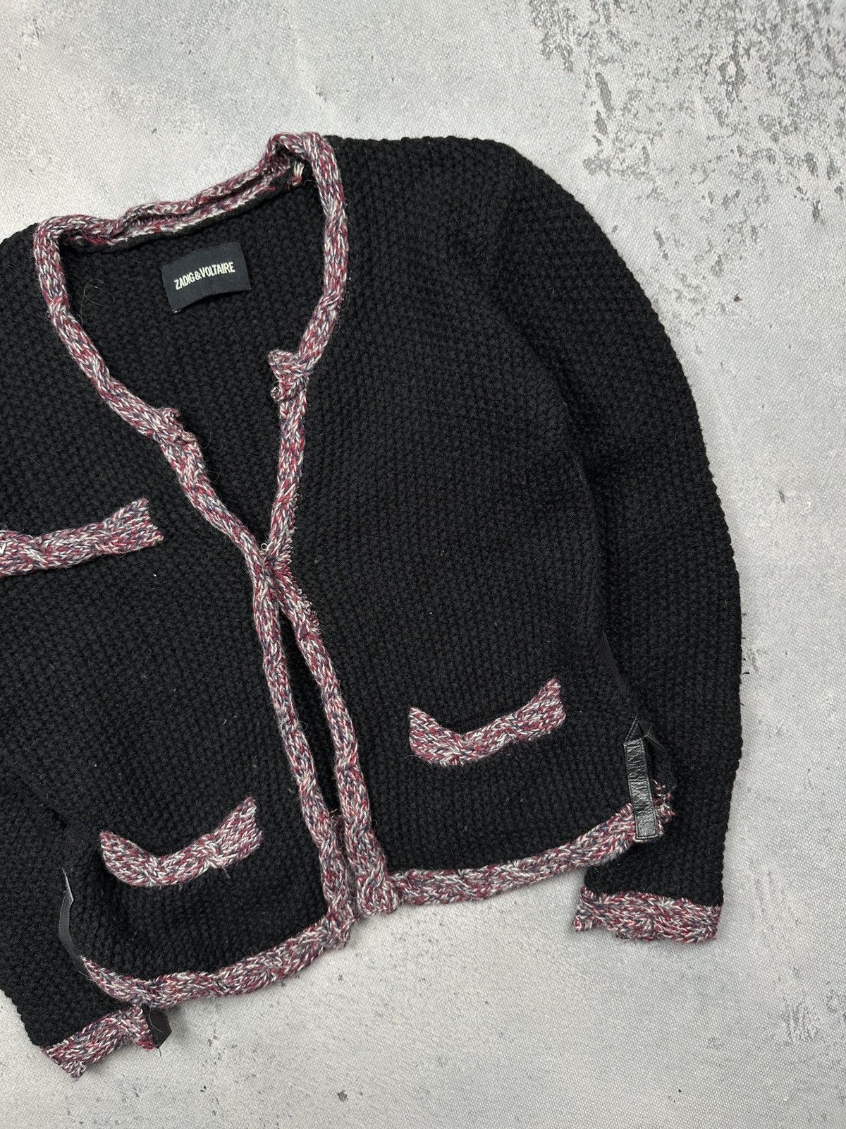 Zadig & Voltaire Zadig & Voltaire Vintage Lux Alpaca Wool Tweed Trim Cardigan Size S / US 4 / IT 40 - 6 Thumbnail