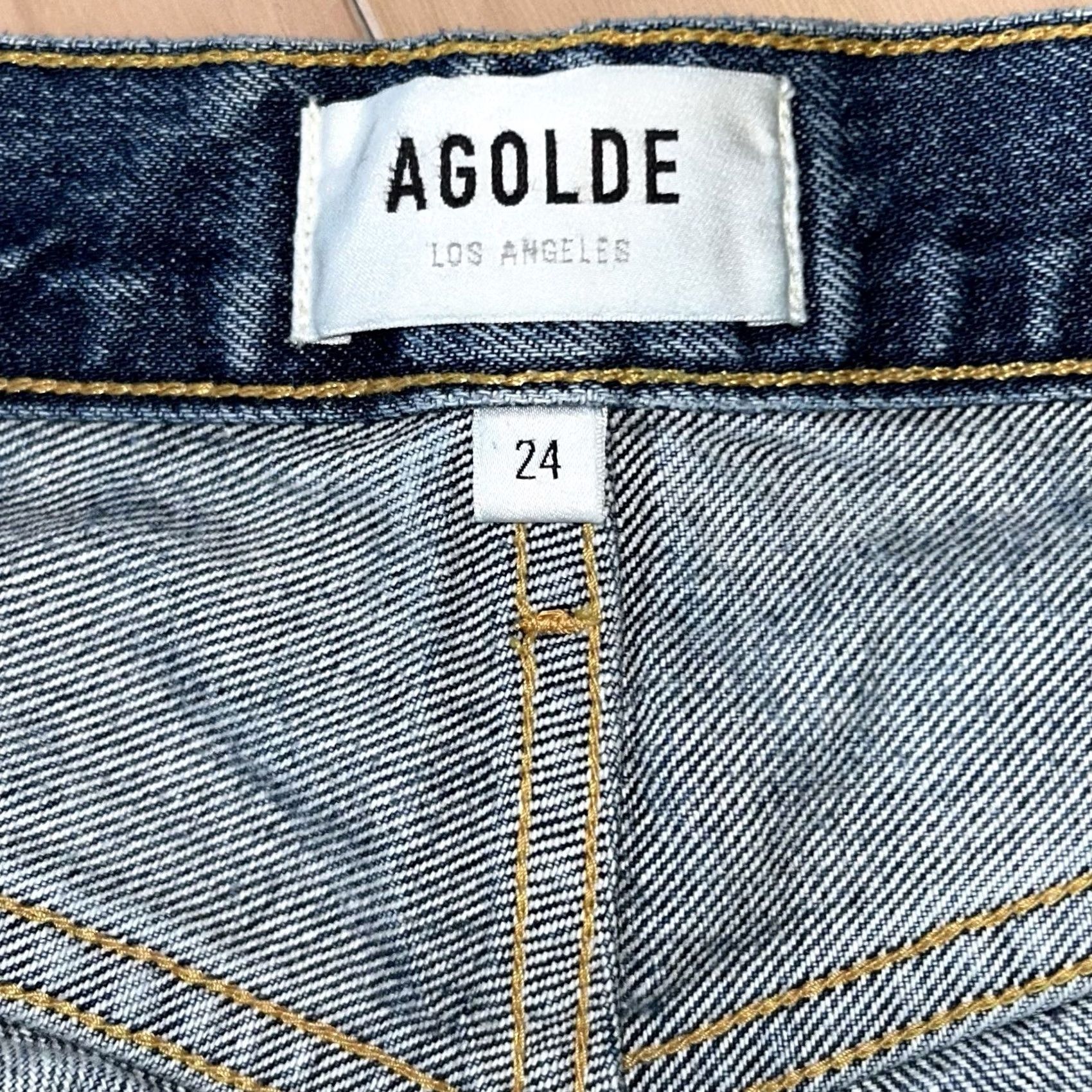 Agolde AGOLDE Reese Denim Short Jean 3.5” Inseam Blue 24 Women’s Size 42" / US 20 - 4 Thumbnail