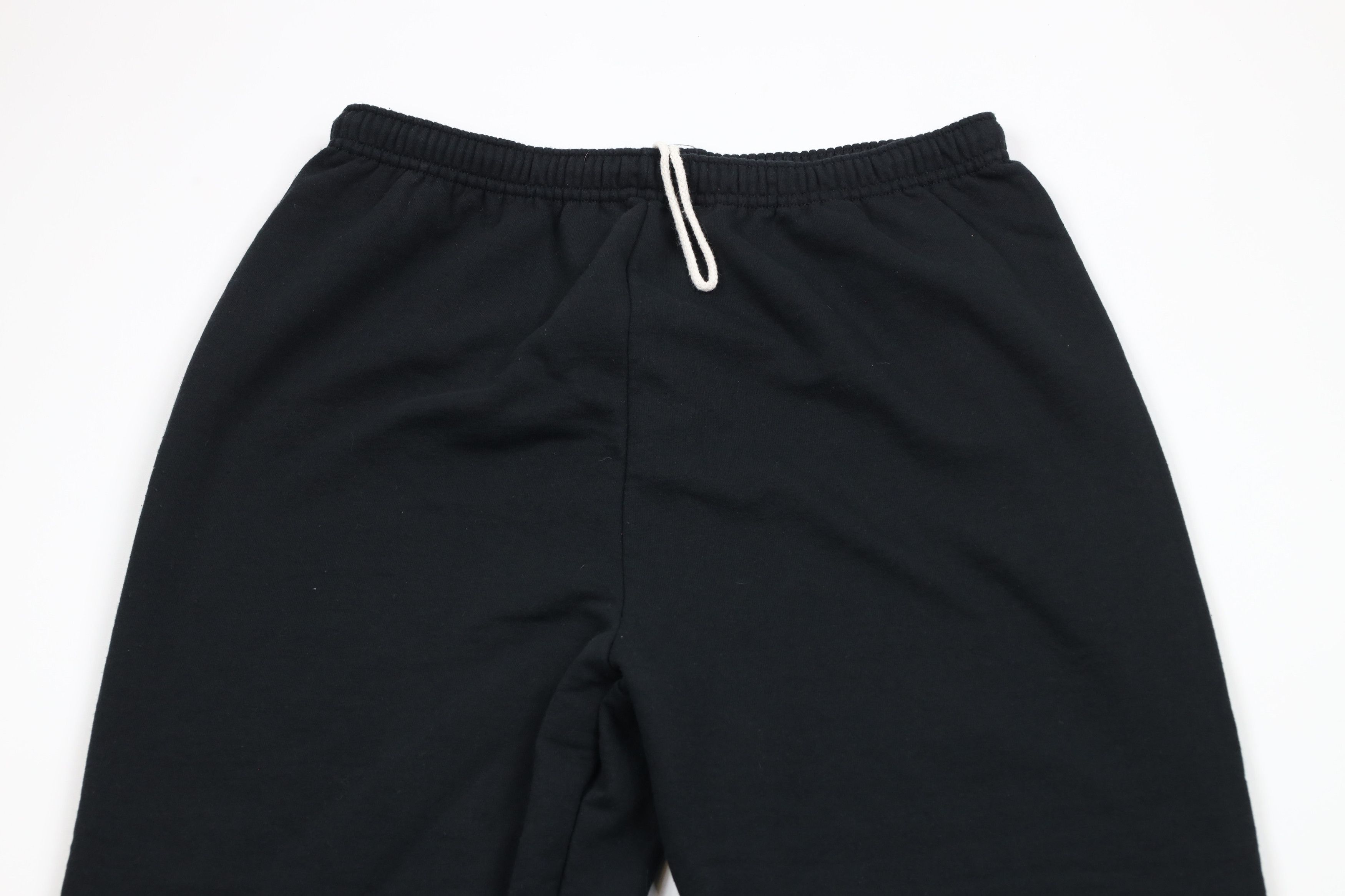Vintage Vintage 90s Streetwear Blank Cuffed Sweatpants Joggers Black Size US 38 / EU 54 - 2 Thumbnail