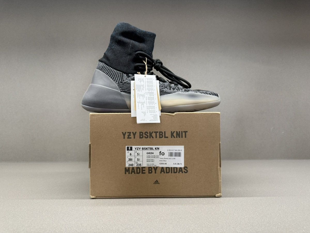 Yeezy Adidas Yeezy BSKTBL Knit Slate Blue Size US 6 / EU 39 - 3 Thumbnail
