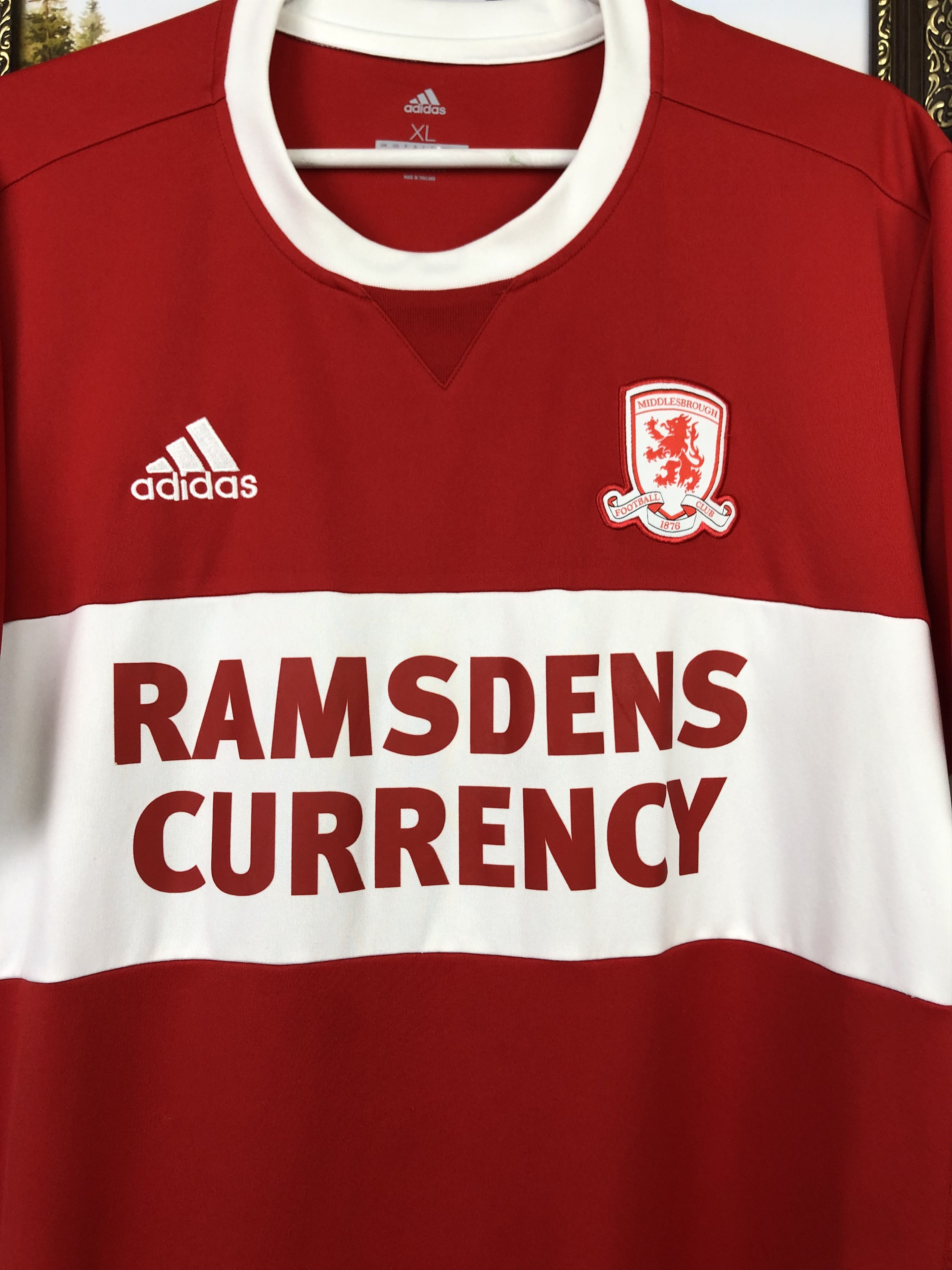 Adidas Middlesbrough Home football shirt 2017 Adidas Soccer Jersey Size US XL / EU 56 / 4 - 3 Thumbnail
