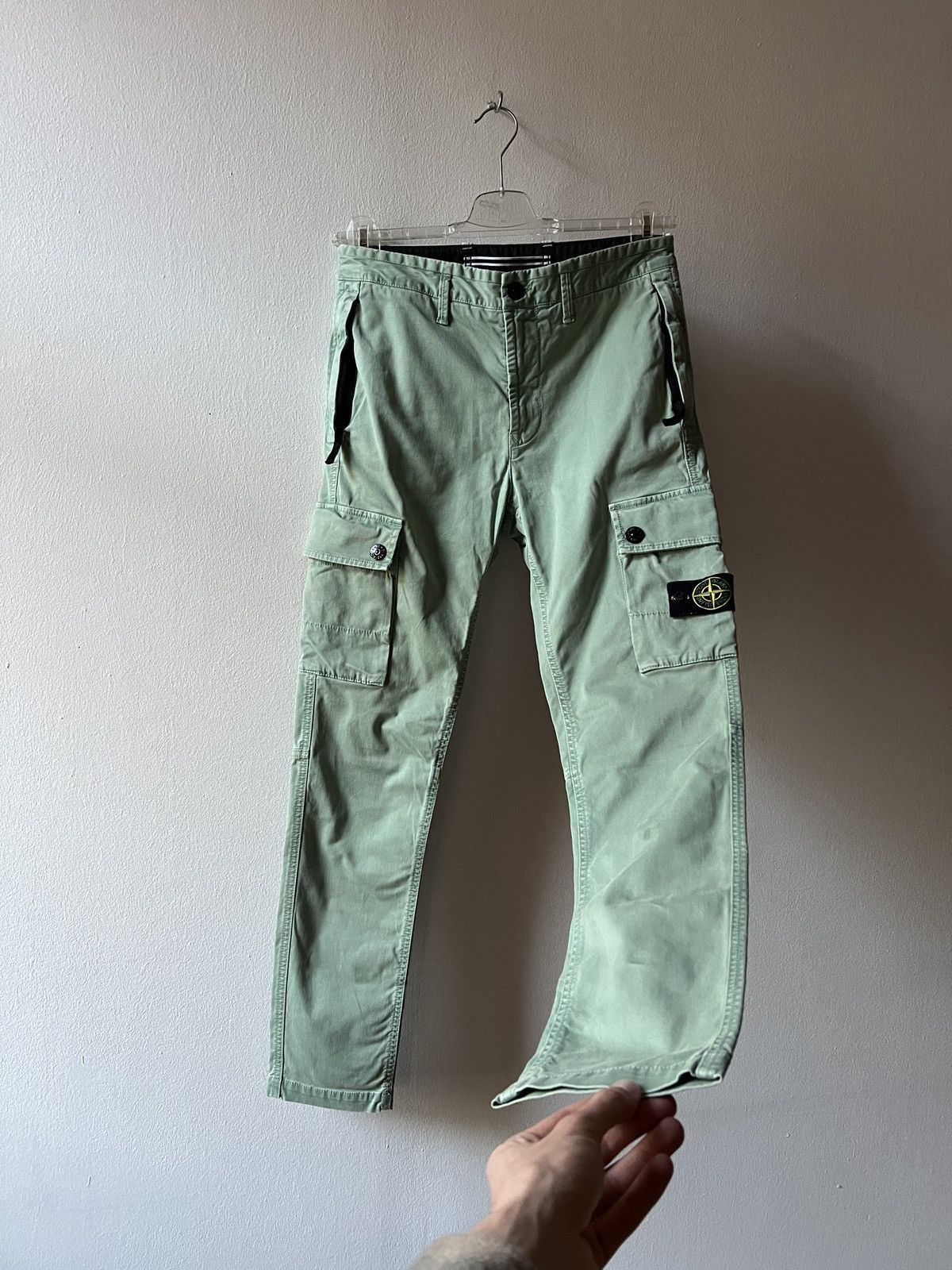 Stone Island Stone Island SL Blue Fade Out Cargo Pants Joggers Size US 30 / EU 46 - 4 Thumbnail