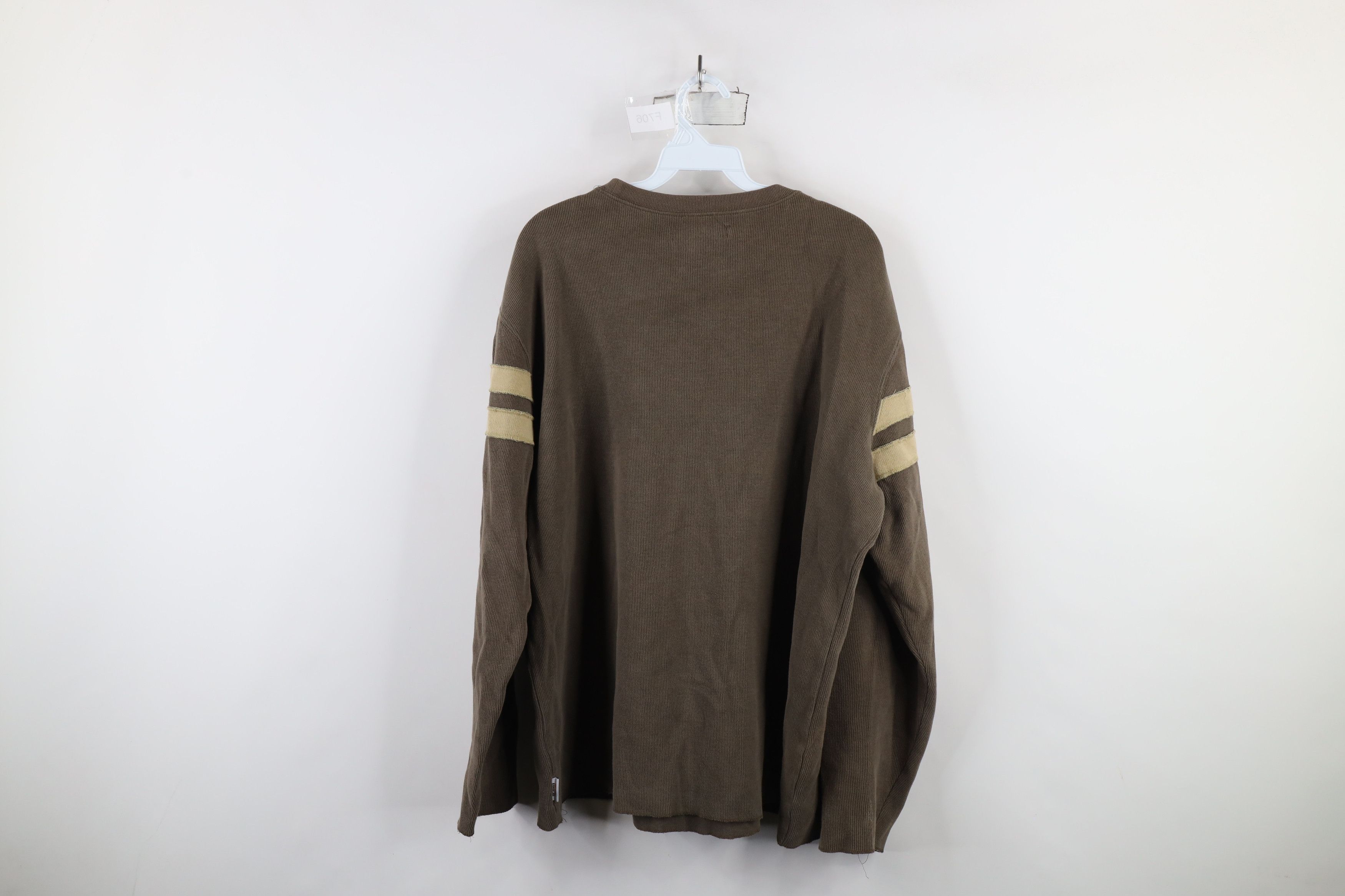 Vintage Vintage 90s Streetwear Block Ribbed Knit Long Sleeve T-Shirt Size US L / EU 52-54 / 3 - 13 Thumbnail
