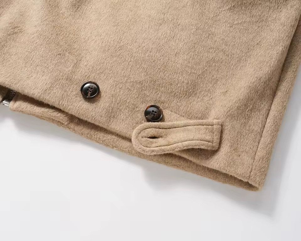 Other Streetwear Woolen Zipper Loose Basic Coat Jacket Bomber Size US M / EU 48-50 / 2 - 8 Thumbnail