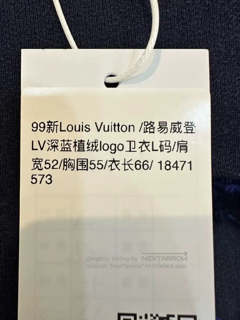 Louis Vuitton Louis Vuitton Dark blue flocked logo sweatshirt Size US L / EU 52-54 / 3 - 5 Thumbnail
