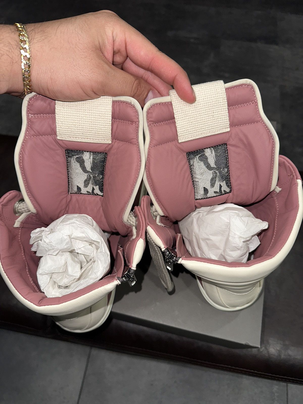 Rick Owens Rick Owens Thulian Pink Geobasket Jumbo Lace Sneaker Size US 9 / EU 42 - 10 Thumbnail