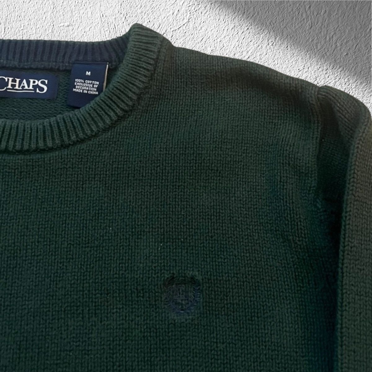 Chaps Vintage Chaps Ralph Lauren Green Knit Sweater – Medium Size US M / EU 48-50 / 2 - 3 Thumbnail