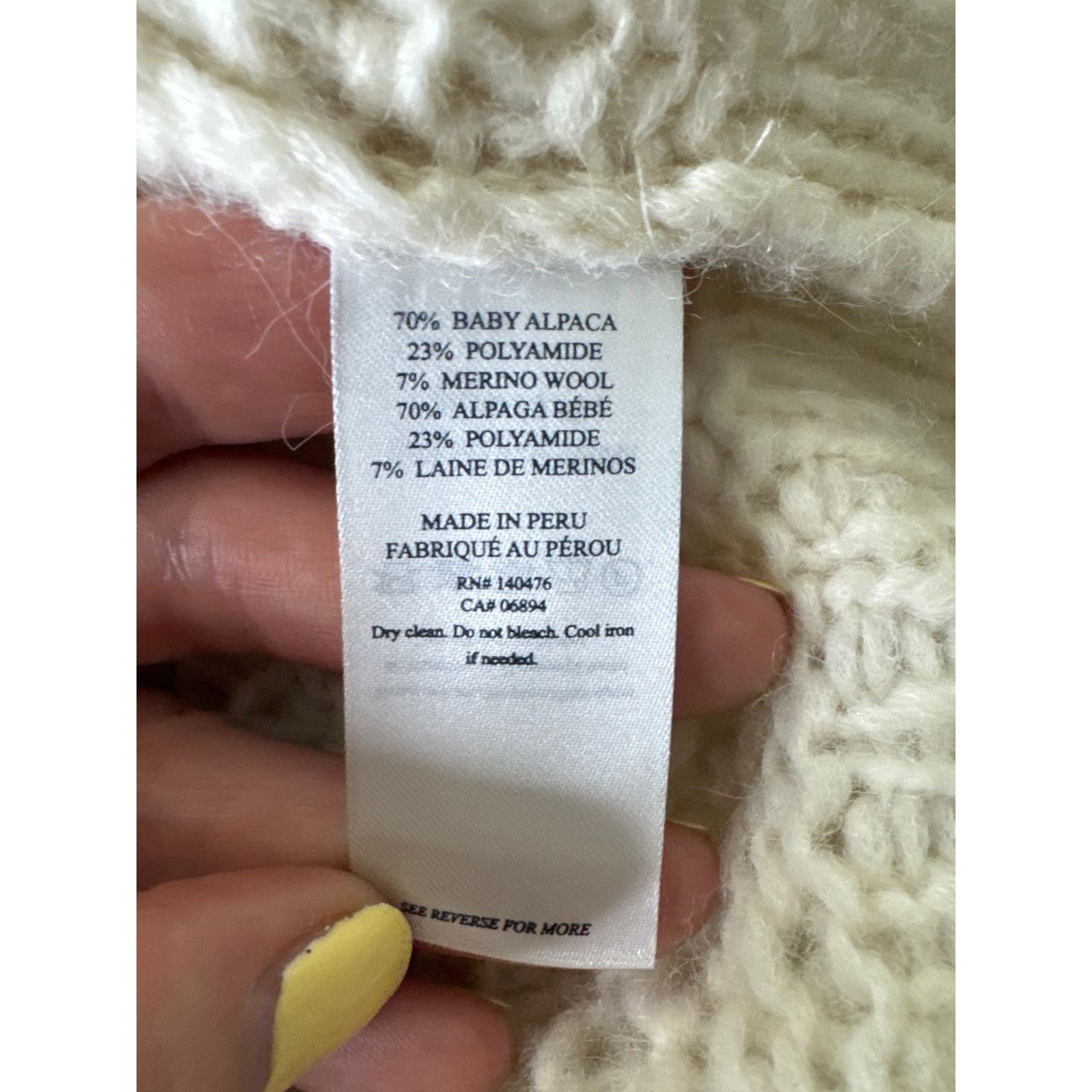 Faherty FAHERTY Polly Looped Knit Baby Alpaca Wool Blend Sweater Size S / US 4 / IT 40 - 7 Thumbnail