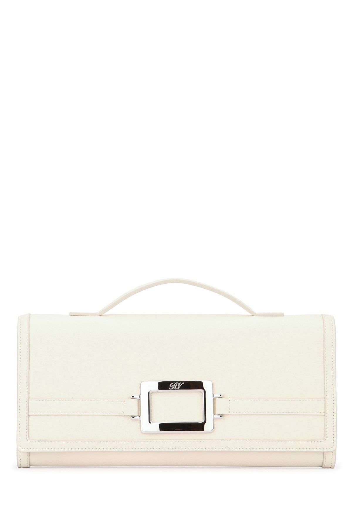 Roger Vivier Belle Vivier Metal Buckle Clutch Size ONE SIZE - 1 Thumbnail