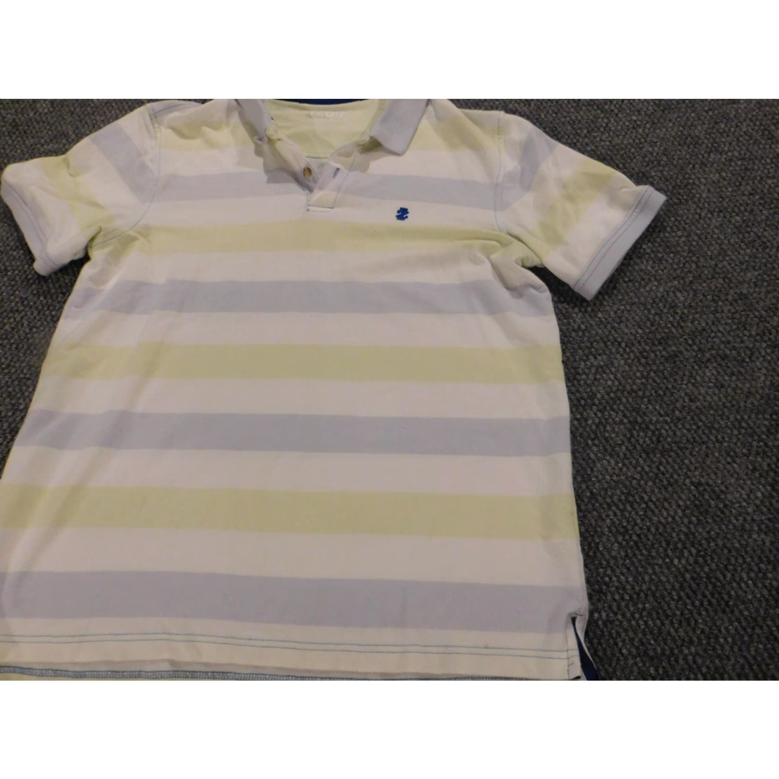 Izod Izod Polo Shirt L Blue Striped Stretch Cotton Knit Logo Short Sleeve Men Size US L / EU 52-54 / 3 - 3 Thumbnail