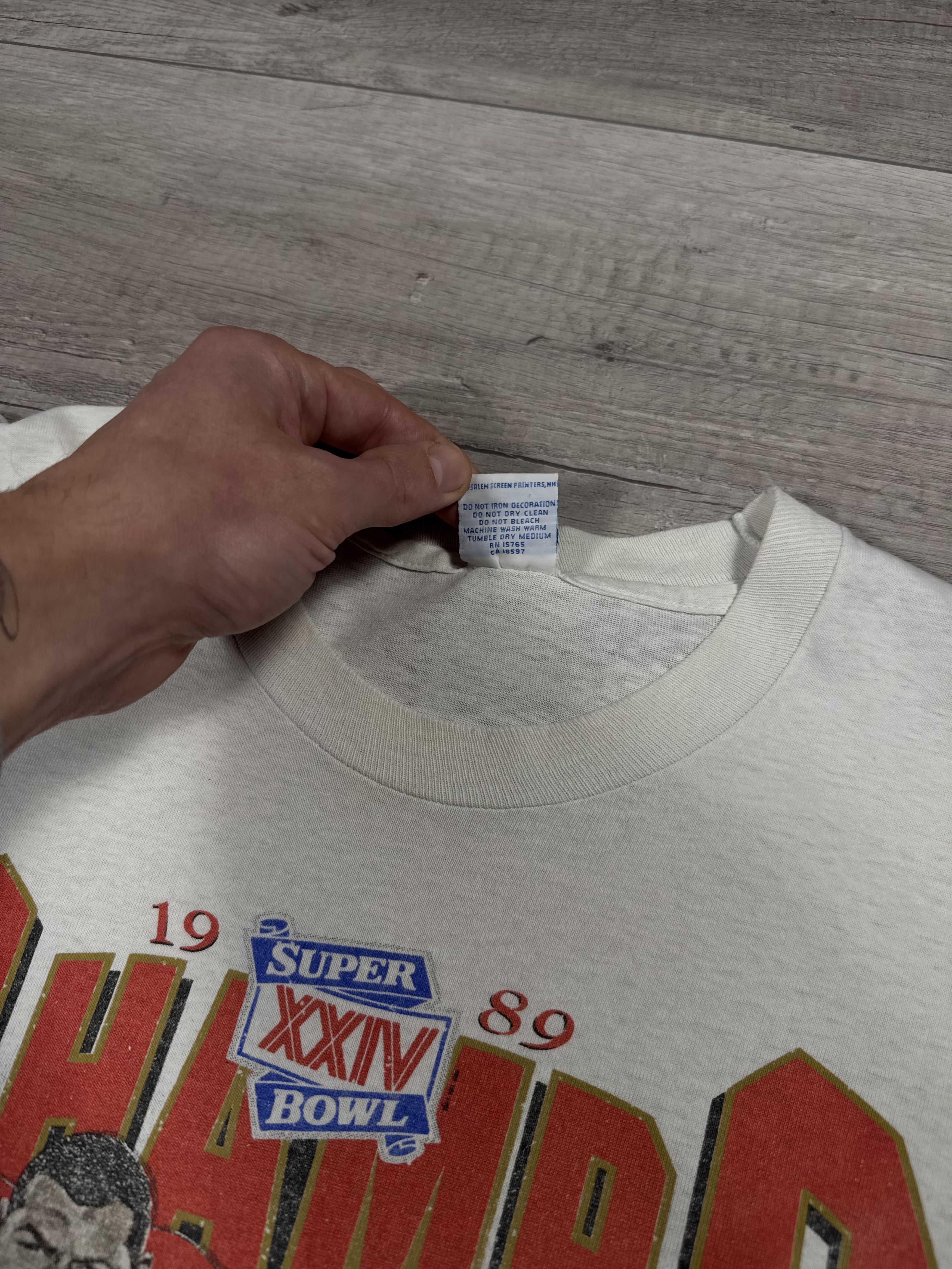 NFL Vtg 1990 San Francisco 49ers Super Bowl Champs Tee Size US XL / EU 56 / 4 - 10 Thumbnail