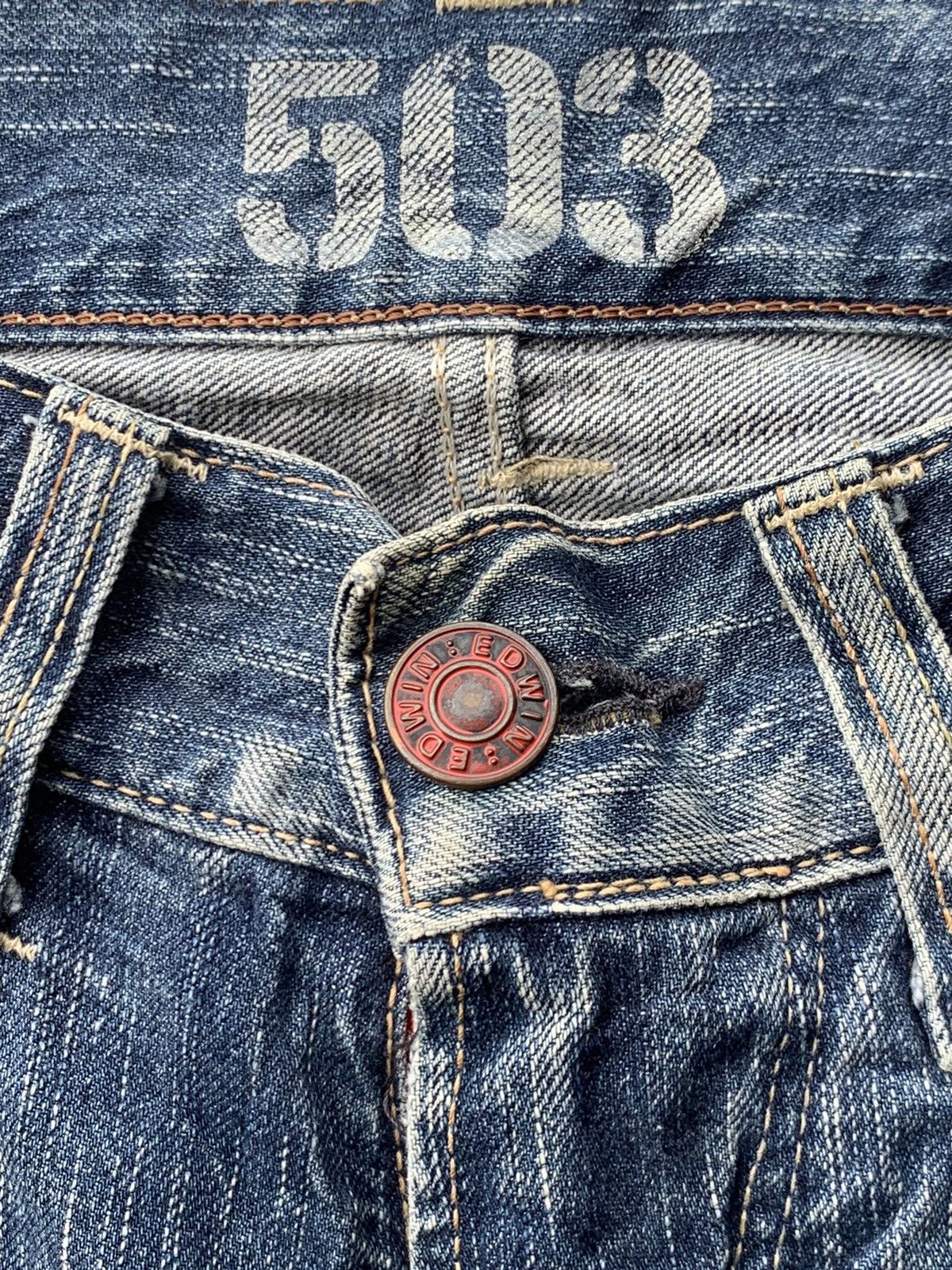 Edwin EDWIN 503 BLUE TRIP STYLE WASHED JEANS 90s Size US 32 / EU 48 - 11 Thumbnail