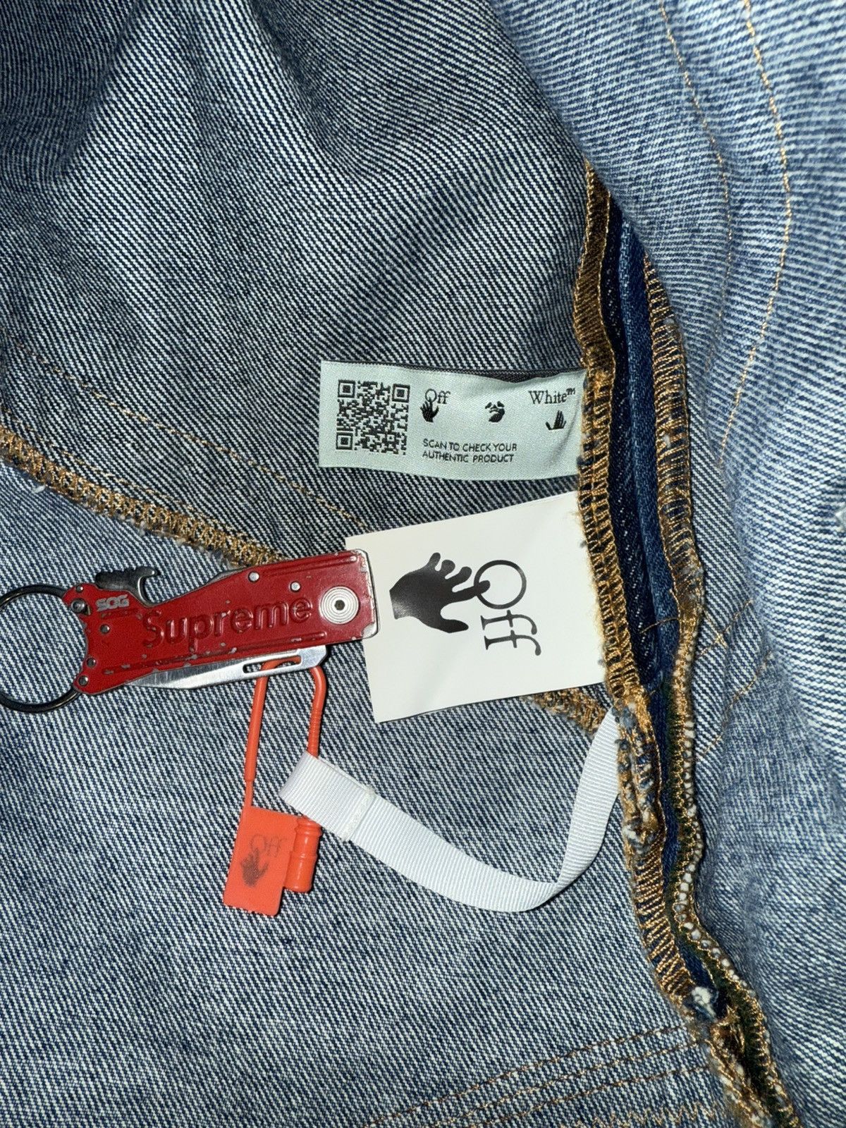 Off-White OFF WHITE denim patchwork jacket FALL/WINTER 2020 Collection Size US XL / EU 56 / 4 - 16 Thumbnail