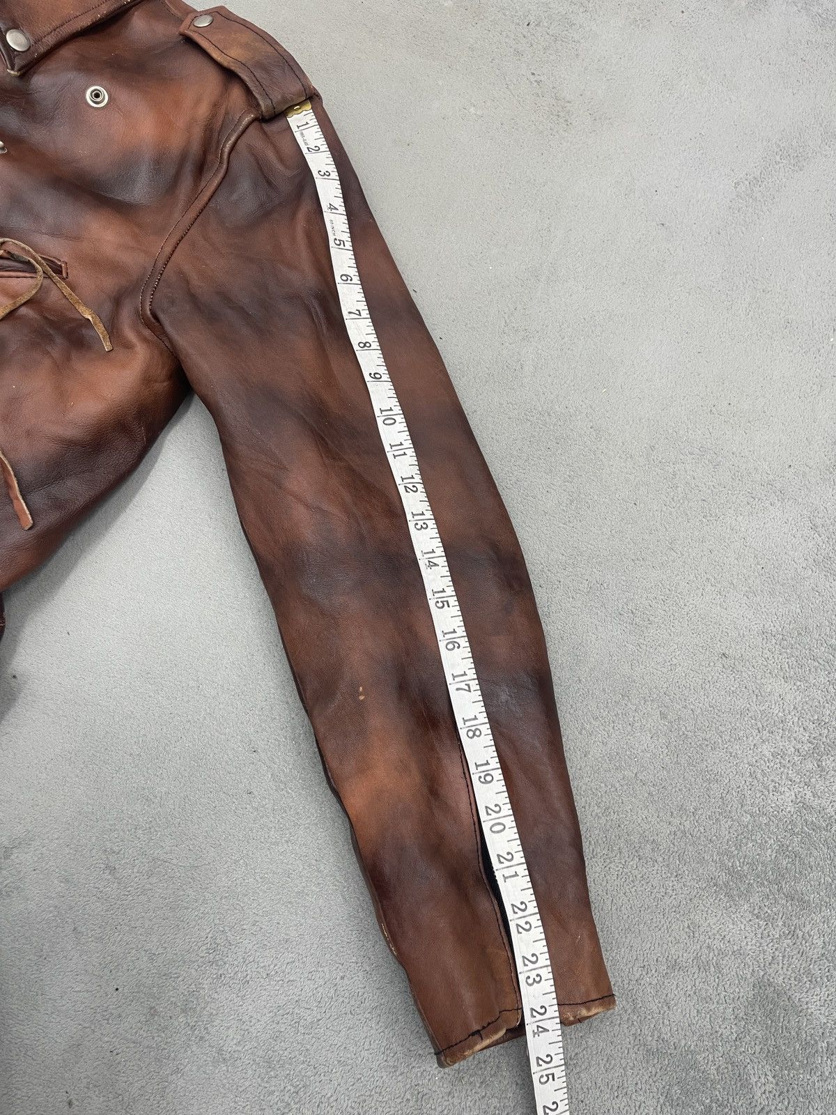 Vintage STEALS💥AMI BIKER’S LEATHER JACKET TIGER STRIPES Size US XXS / EU 40 - 13 Thumbnail