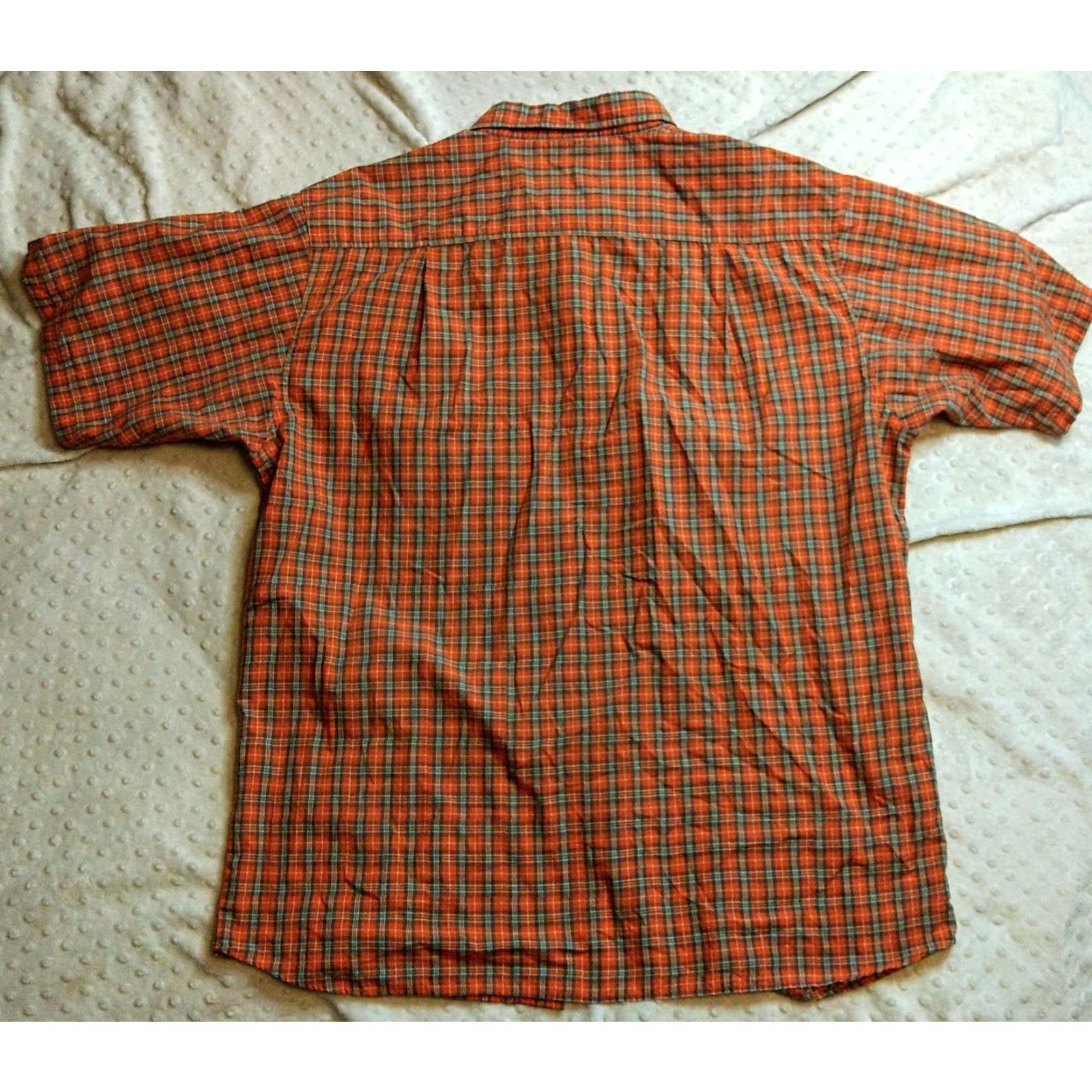 Vintage VINTAGE Street Culture Shirt XL Street Culture XL Short Sleeve Orange Plaid Button Up 90s Mens Size US XL / EU 56 / 4 - 6 Thumbnail