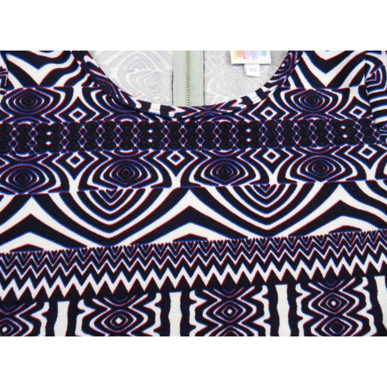 Vintage LuLaRoe Women's Amelia Dress XS Aztec Tribal Unicorn Purple Black Geometric Size XS / US 0-2 / IT 36-38 - 4 Thumbnail
