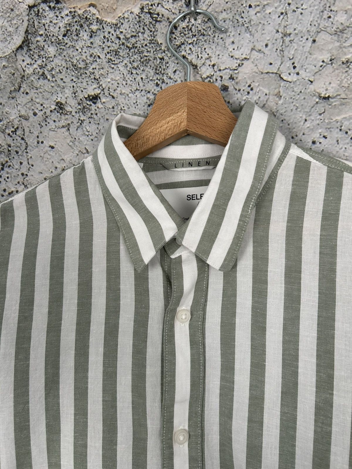 Selected Homme Selected Homme Linen Stripe Shirt Summer Elegant Minimalist Size US L / EU 52-54 / 3 - 3 Thumbnail