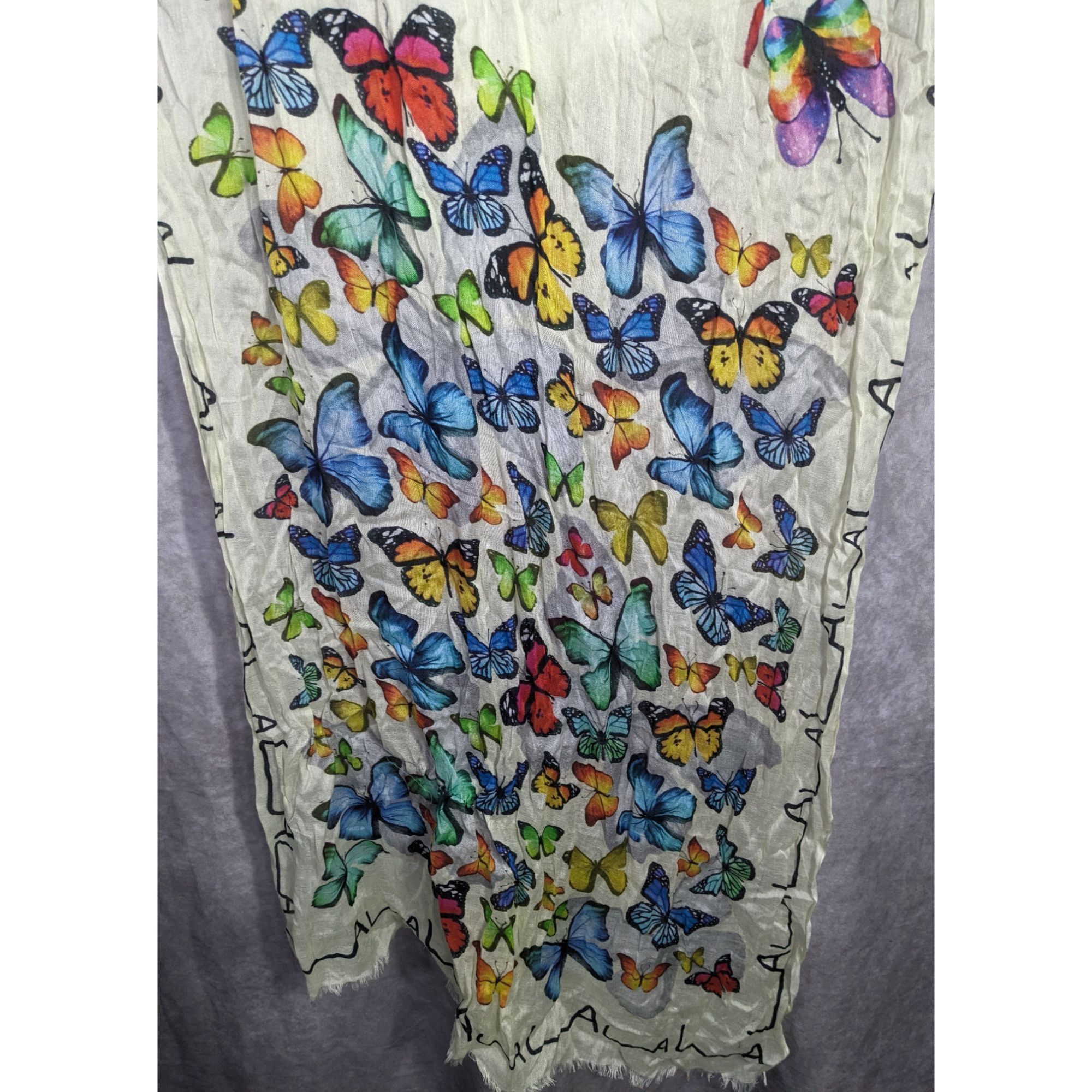 Other Maya Angelou-Inspired Butterfly Print Scarf 72x24 Inches Sil Size ONE SIZE - 10 Thumbnail