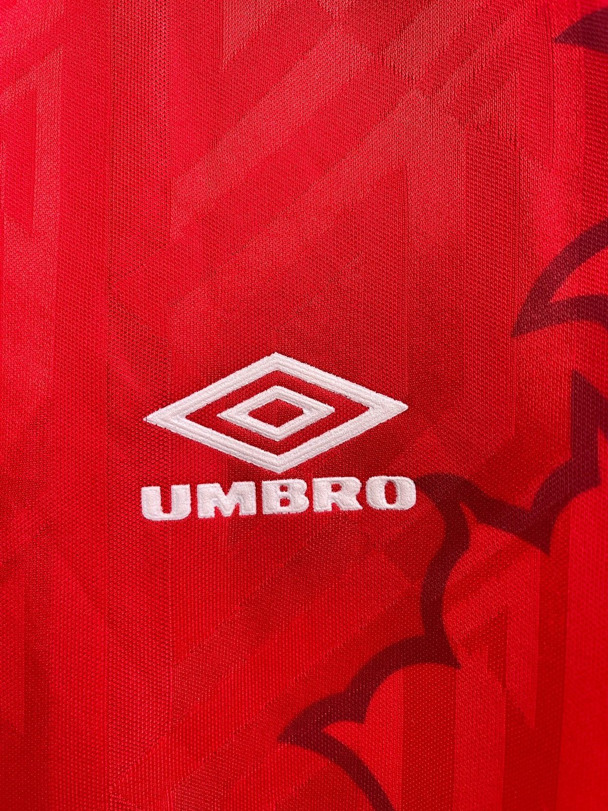 Umbro Wales Umbro 1992 Football Shirt Red Dragon Welsh National Size US L / EU 52-54 / 3 - 5 Thumbnail