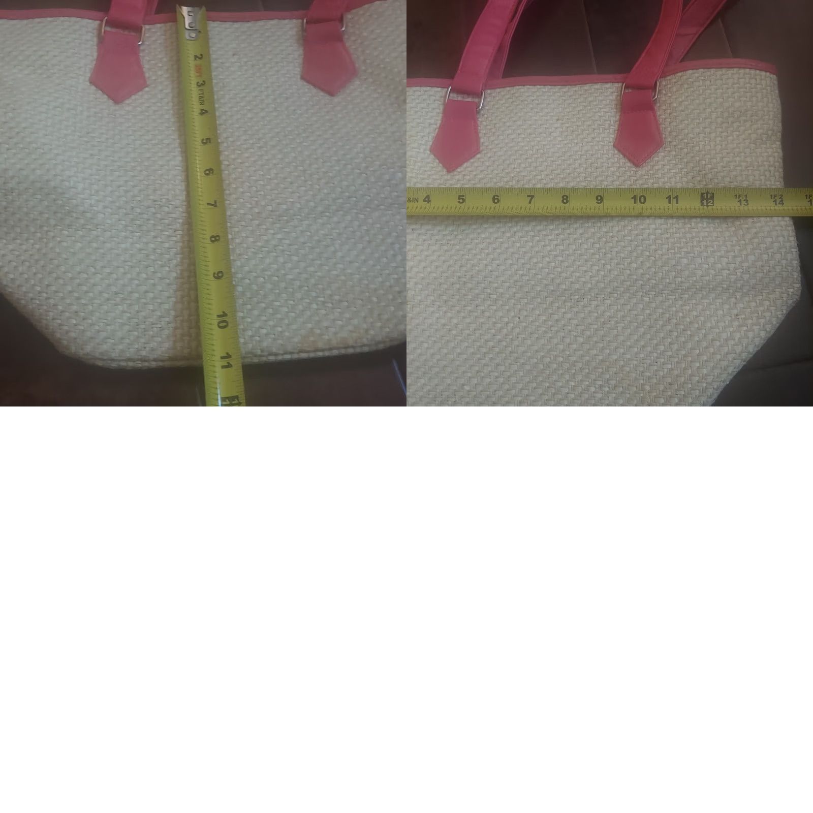 Nordstrom NORDSTROM Leather Trim Pink Shoulder Bag Small 11" 14" Women Vintage? No (adjust) Size ONE SIZE - 8 Thumbnail