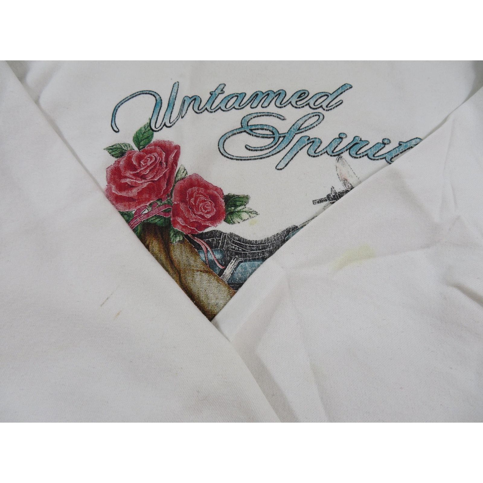 Other Untamed Spirit Motorcycle Sweatshirt, White Womens XL? 1990s Size XL / US 12-14 / IT 48-50 - 5 Thumbnail