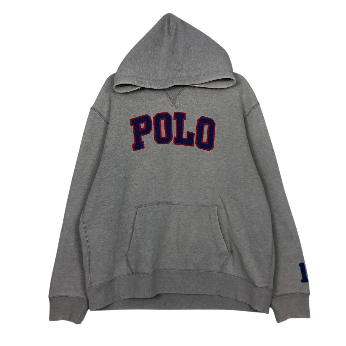 Polo Ralph Lauren 🔥VINTAGE HOODIE PULL OVER POLO RALPH LAUREN BIG LOGO SPELL Size US L / EU 52-54 / 3 - 3 Thumbnail