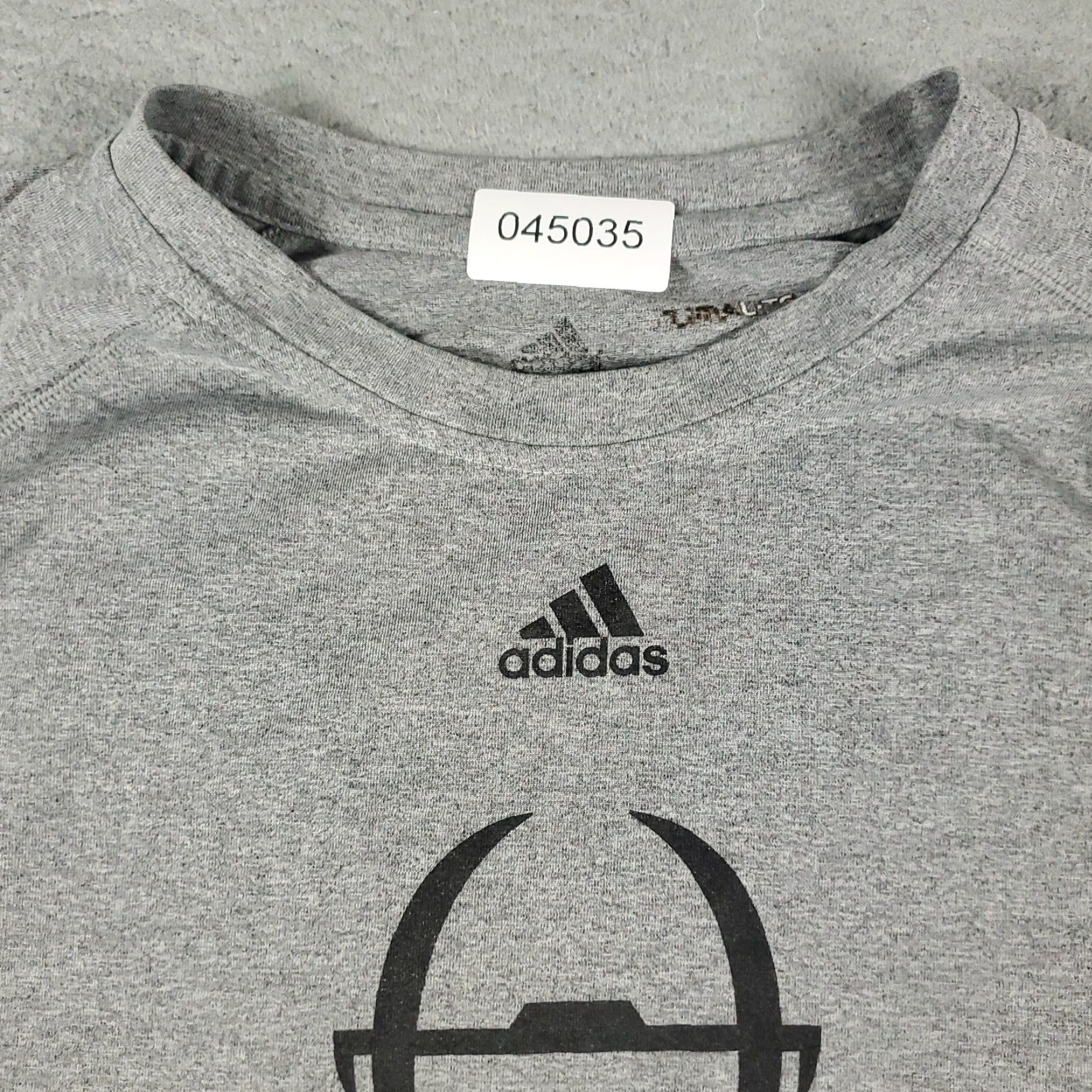 Adidas Adidas T-Shirt Men's 2XL Gray Casual Short Sleeve Crew Neck Logo Sports Size US XXL / EU 58 / 5 - 2 Thumbnail