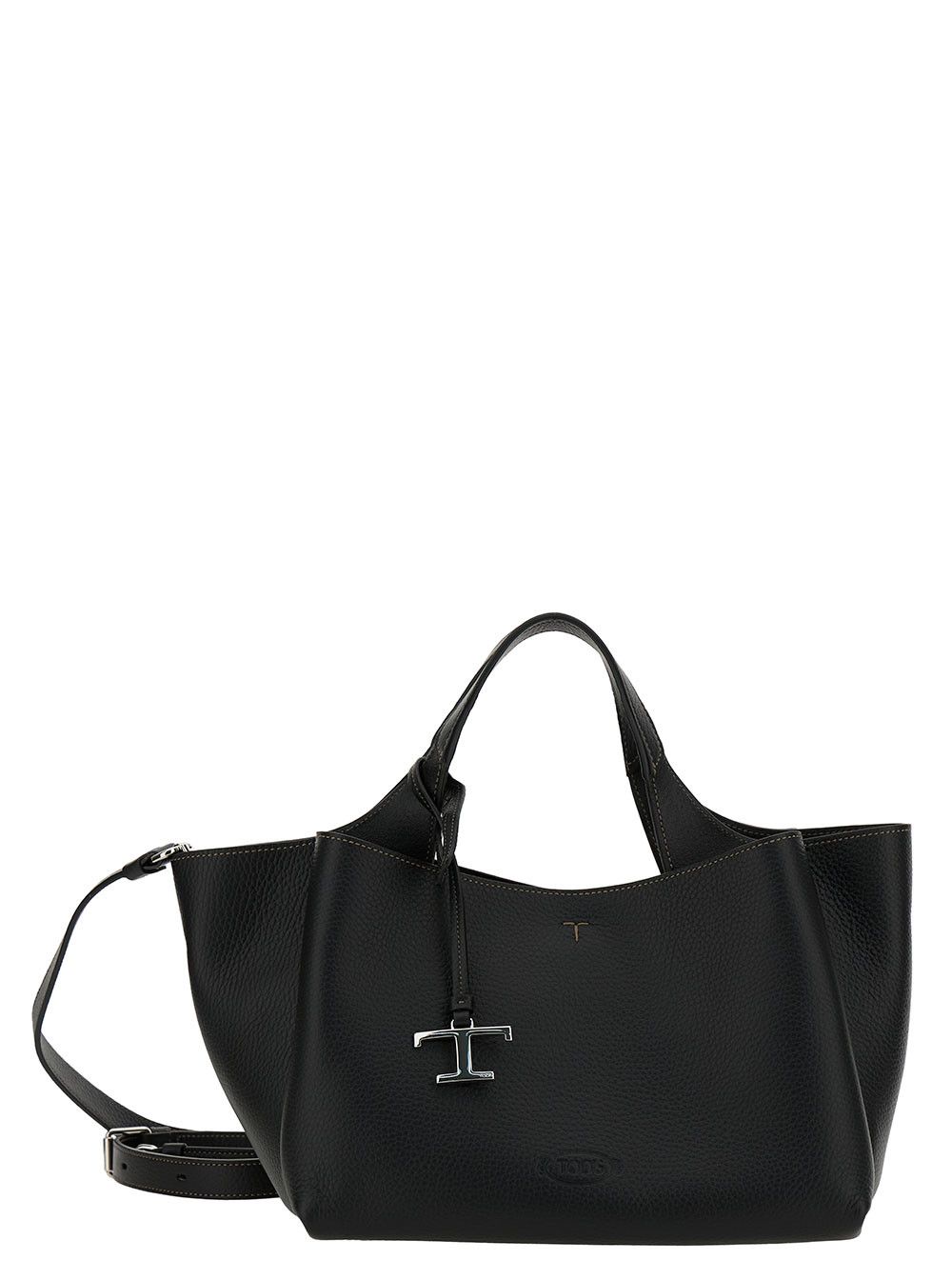 Tod's Handbag 'T Timeless' with Logo Embossed in Black Garnet Leather for Women Size ONE SIZE - 1 Thumbnail