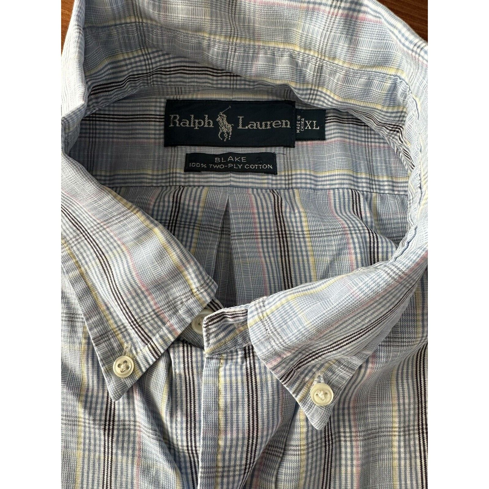 Ralph Lauren Ralph Lauren Button Shirt Blake XL Blue Plaid w/Pink&Yellow Size US XL / EU 56 / 4 - 6 Thumbnail