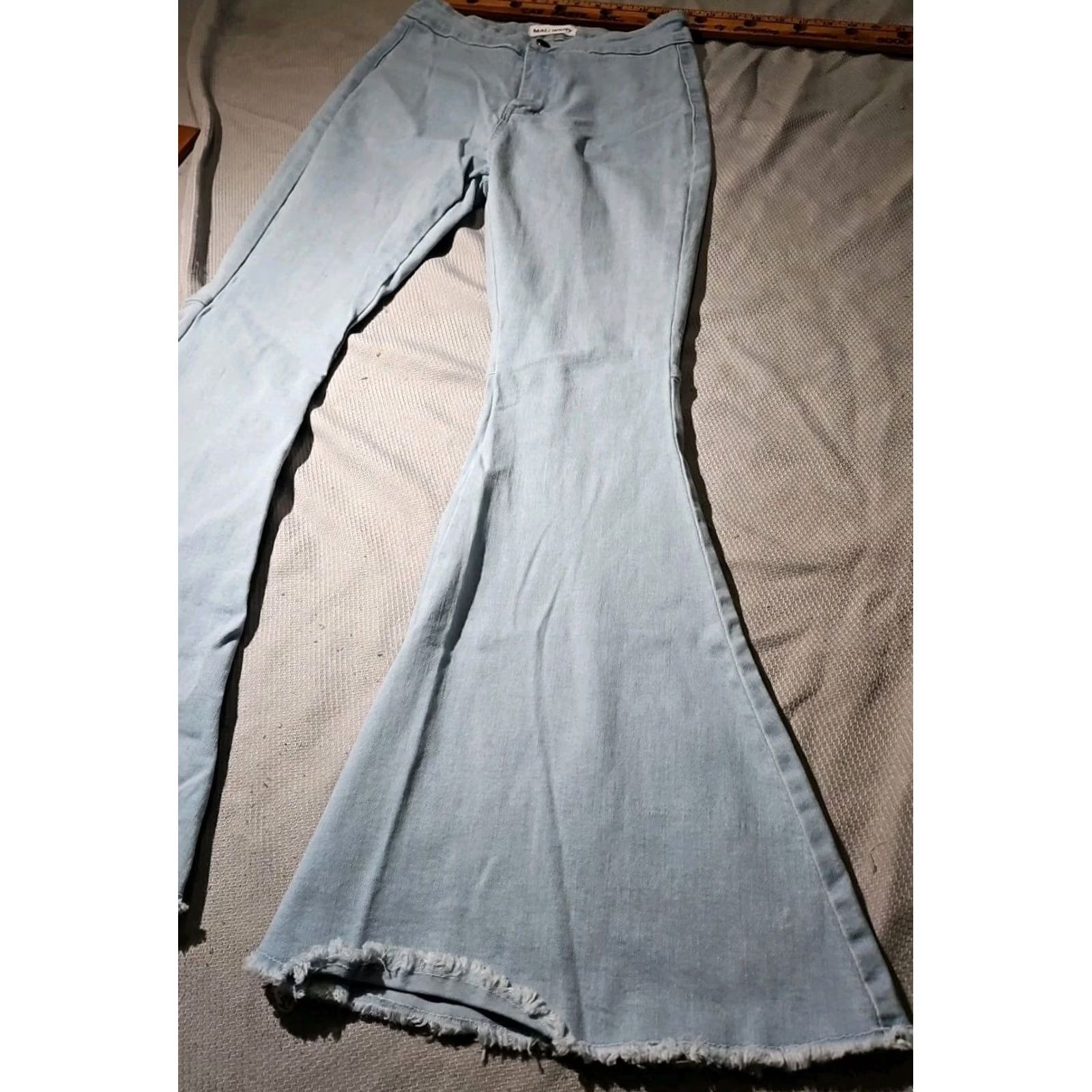 Vintage Maij Wsry Jeans Womens Sz 30 Medium Blue Flared Distred Stretch 5-Pocket Denim 90s Style Mens Womens Girls? Size 32" / US 10 / IT 46 - 7 Thumbnail