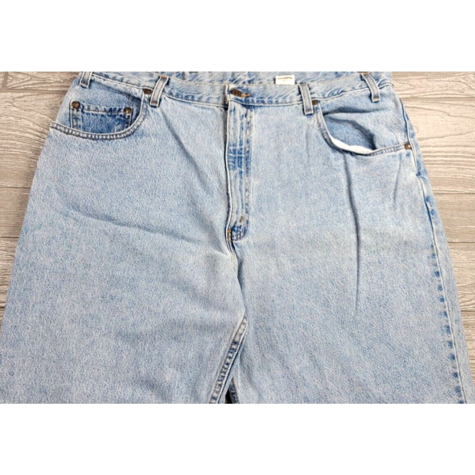 Levi's VINTAGE Levi's 545 Jeans Loose Fit 38x32 Light Blue USA Brown Tab Tapered 5-Pocket Men Size US 38 / EU 54 - 3 Thumbnail