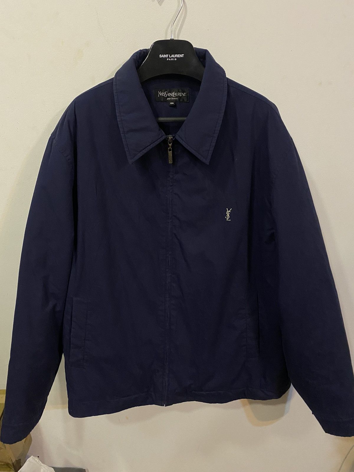 Yves Saint Laurent Warm YSL Jacket Navy YSL Bomber Size US XXL / EU 58 / 5 - 2 Thumbnail