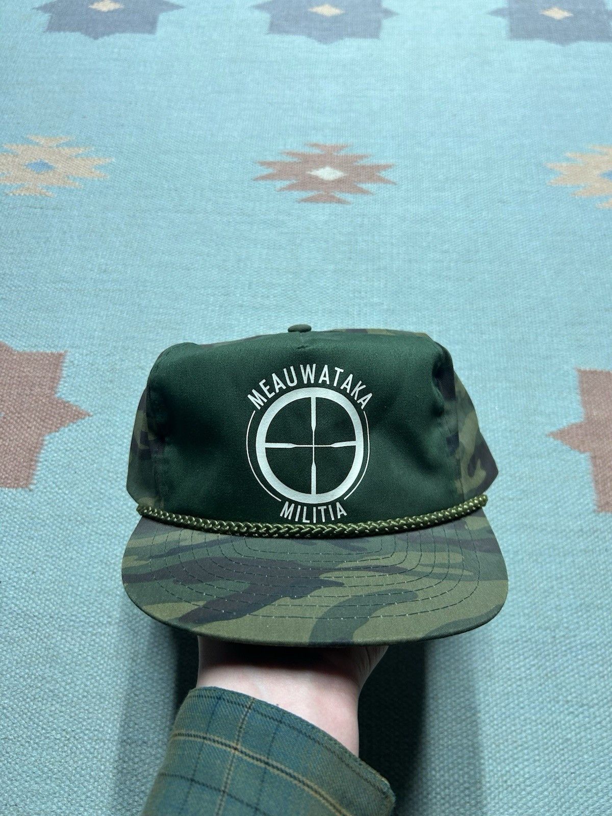 Vintage Vtg SnapBack hat camo Meauwataka militia Michigan woodland Size ONE SIZE - 2 Thumbnail