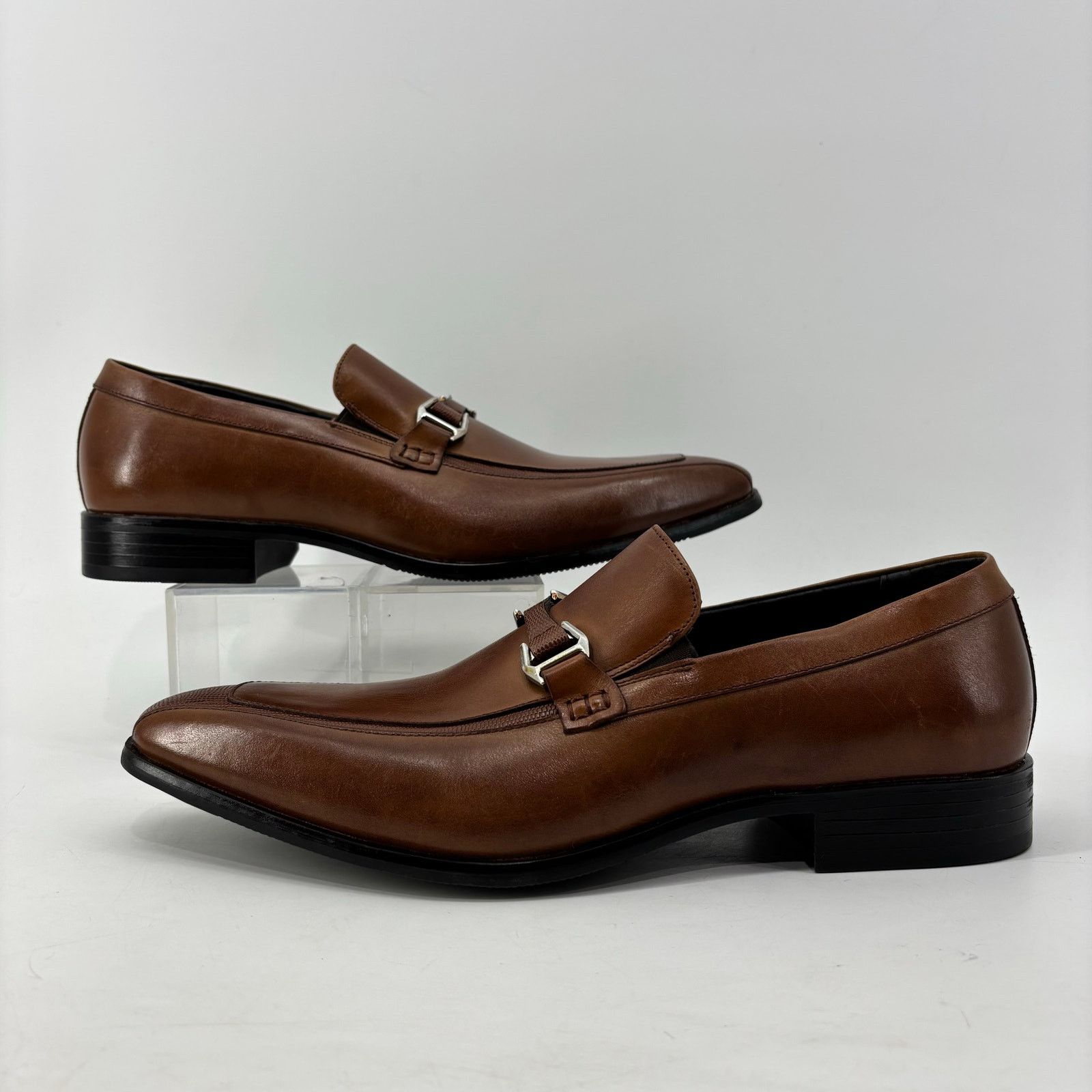 Stacy Adams Stacy Adams Mens Sz 10 Maxfield Slip On Loafer Brown Oxford Size US 10 / EU 43 - 9 Thumbnail