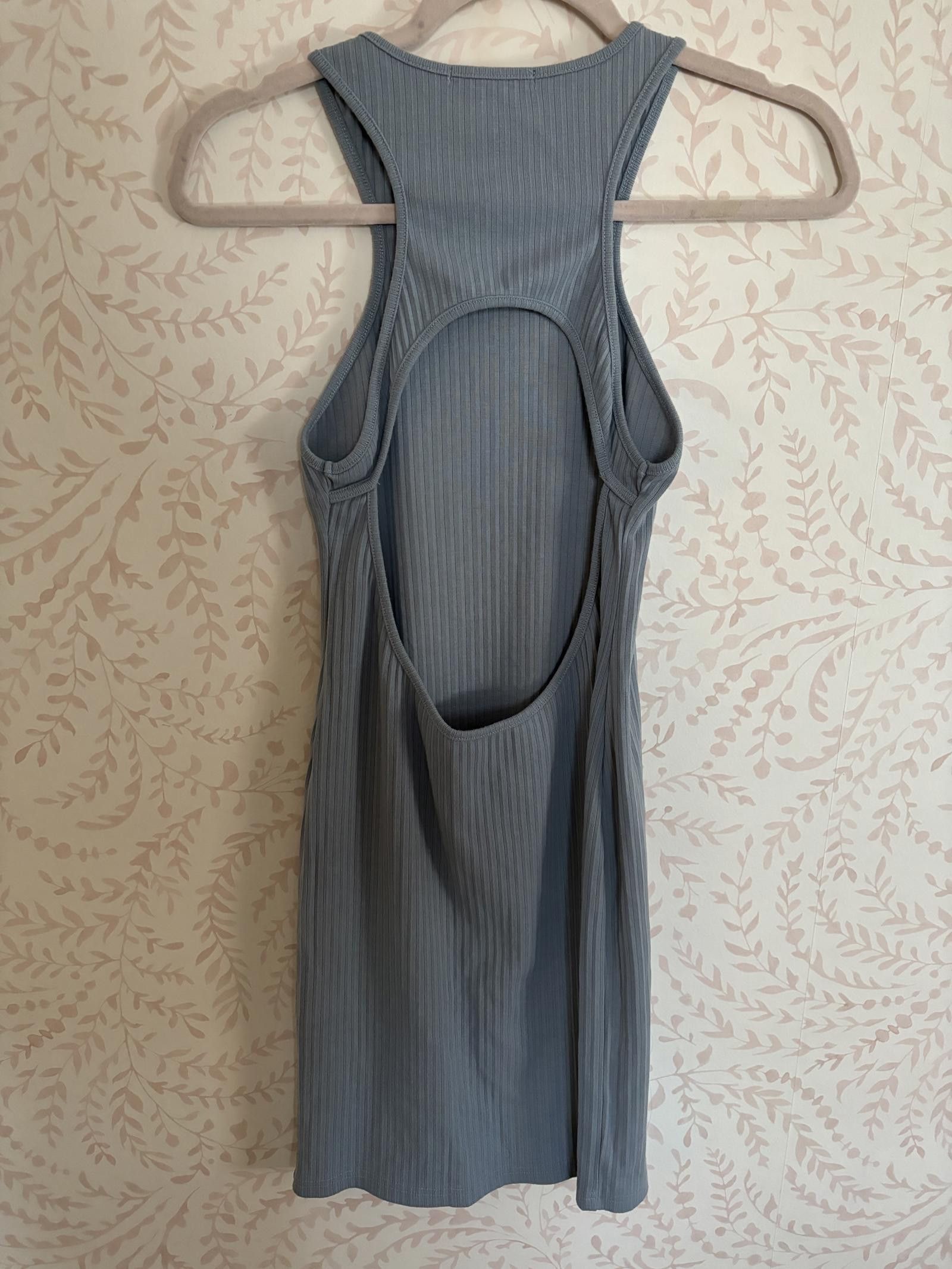 Forever 21 NWOT Forever 21 Women's Ribbed Bodycon Dress - Light Blue Size L / US 10 / IT 46 - 4 Thumbnail