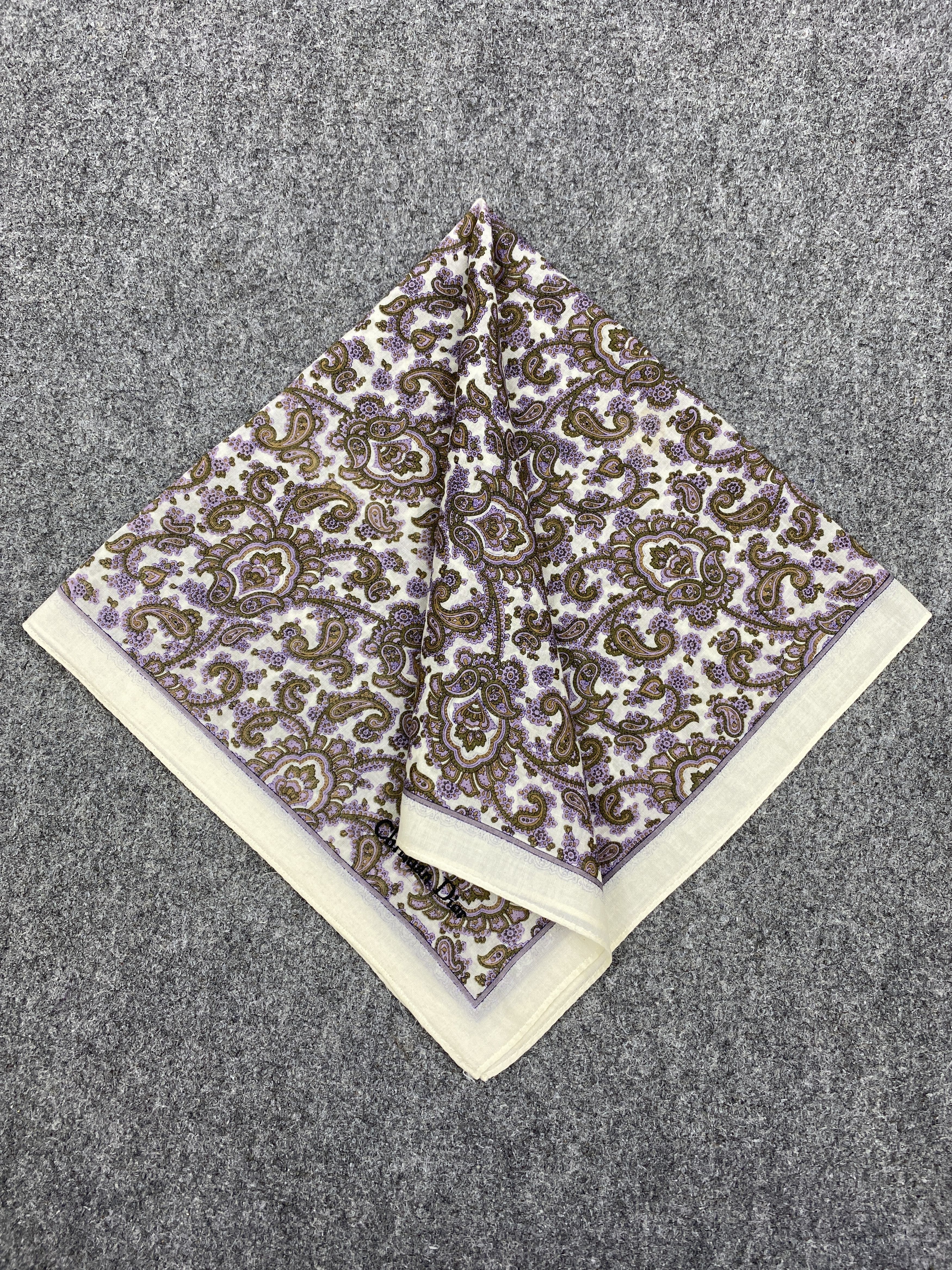 Christian Dior Monsieur × Vintage Christian Dior Bandana / Handkerchief / Neckerchief HKC0333 Size ONE SIZE - 3 Thumbnail