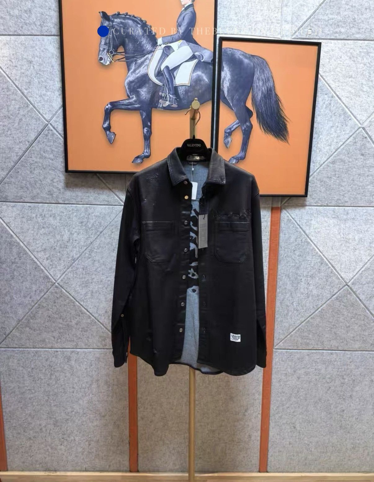 Valentino Black Embroidered Denim Shirt Jacket Size US S / EU 44-46 / 1 - 1 Thumbnail