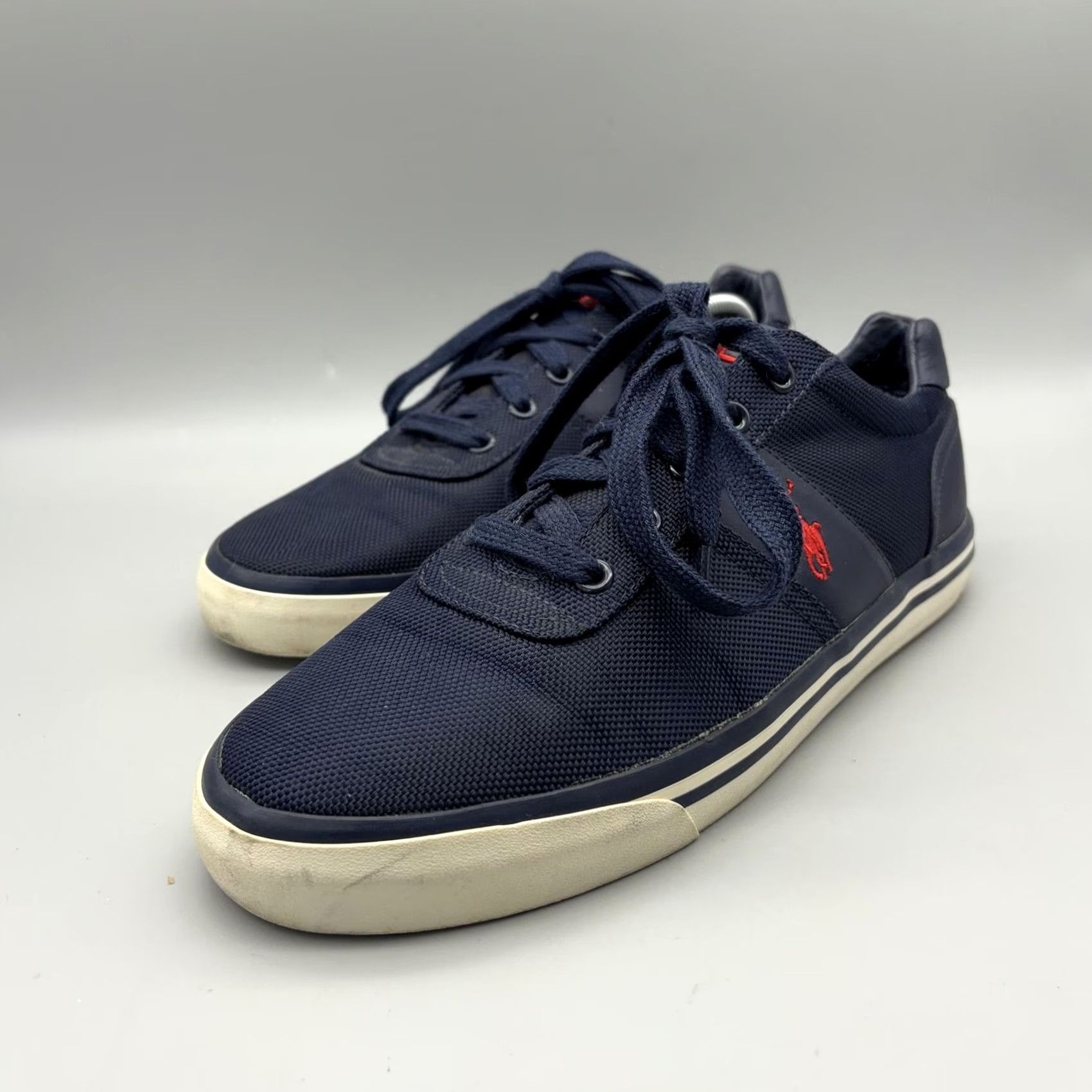 Polo Ralph Lauren Polo Ralph Lauren Hanford Shoes Mens 9.5 Navy Blue Nylon Casual Sneakers Pony Shoes Size US M / EU 48-50 / 2 - 3 Thumbnail