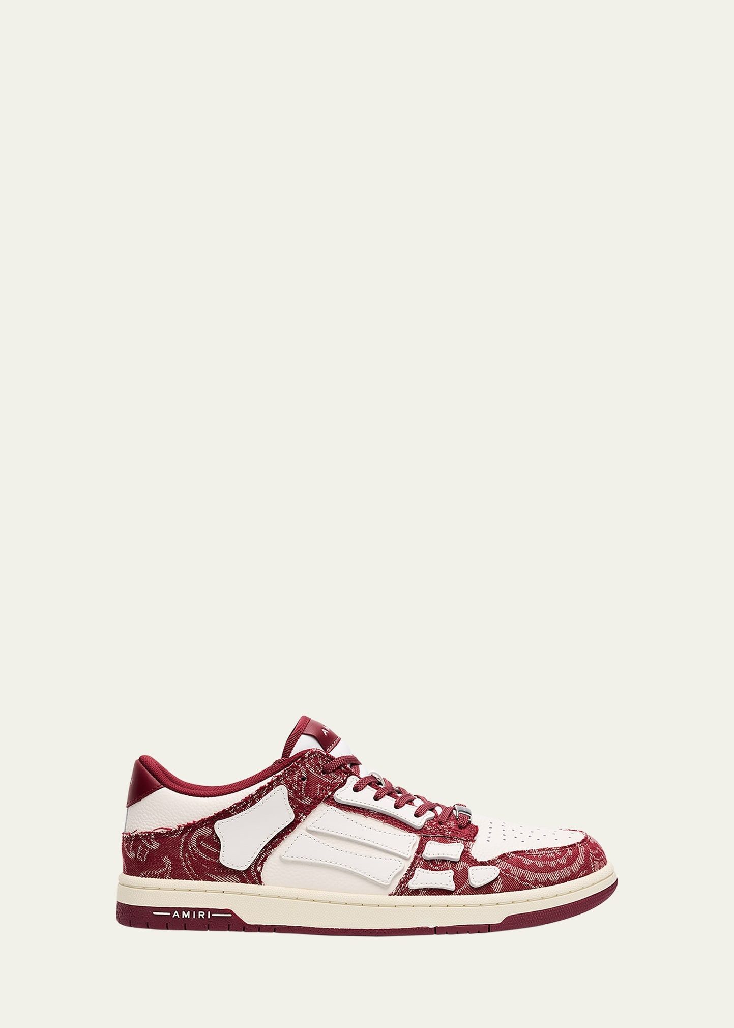 Amiri o1s1wg110925 Bandana Jacquard Skel Low-Top Sneakers Red Size US 8 / EU 41 - 1 Thumbnail