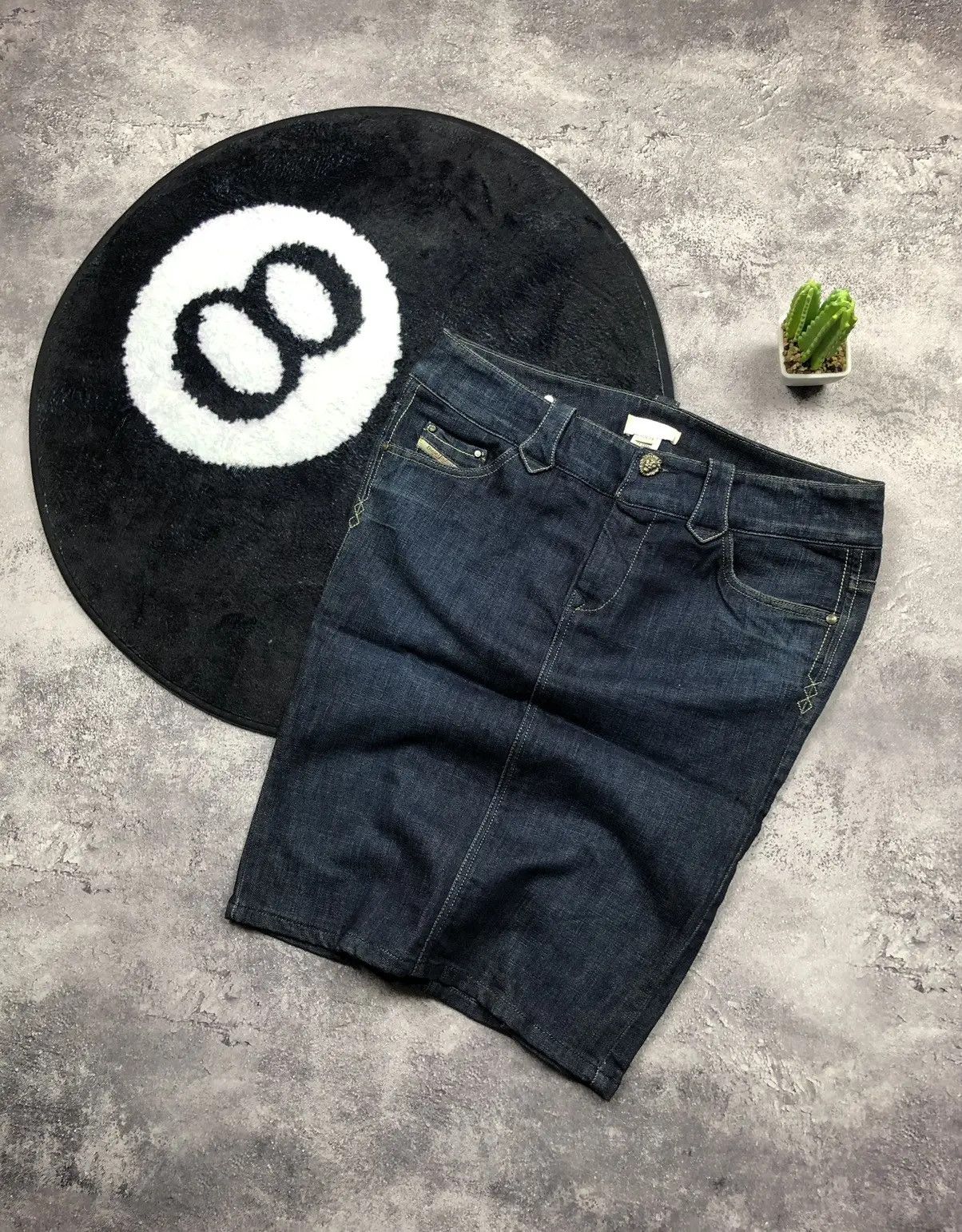 Diesel DIESEL Vintage Avant-garde Y2K Blue Denim Skirt Streetwear Size 29" - 2 Thumbnail