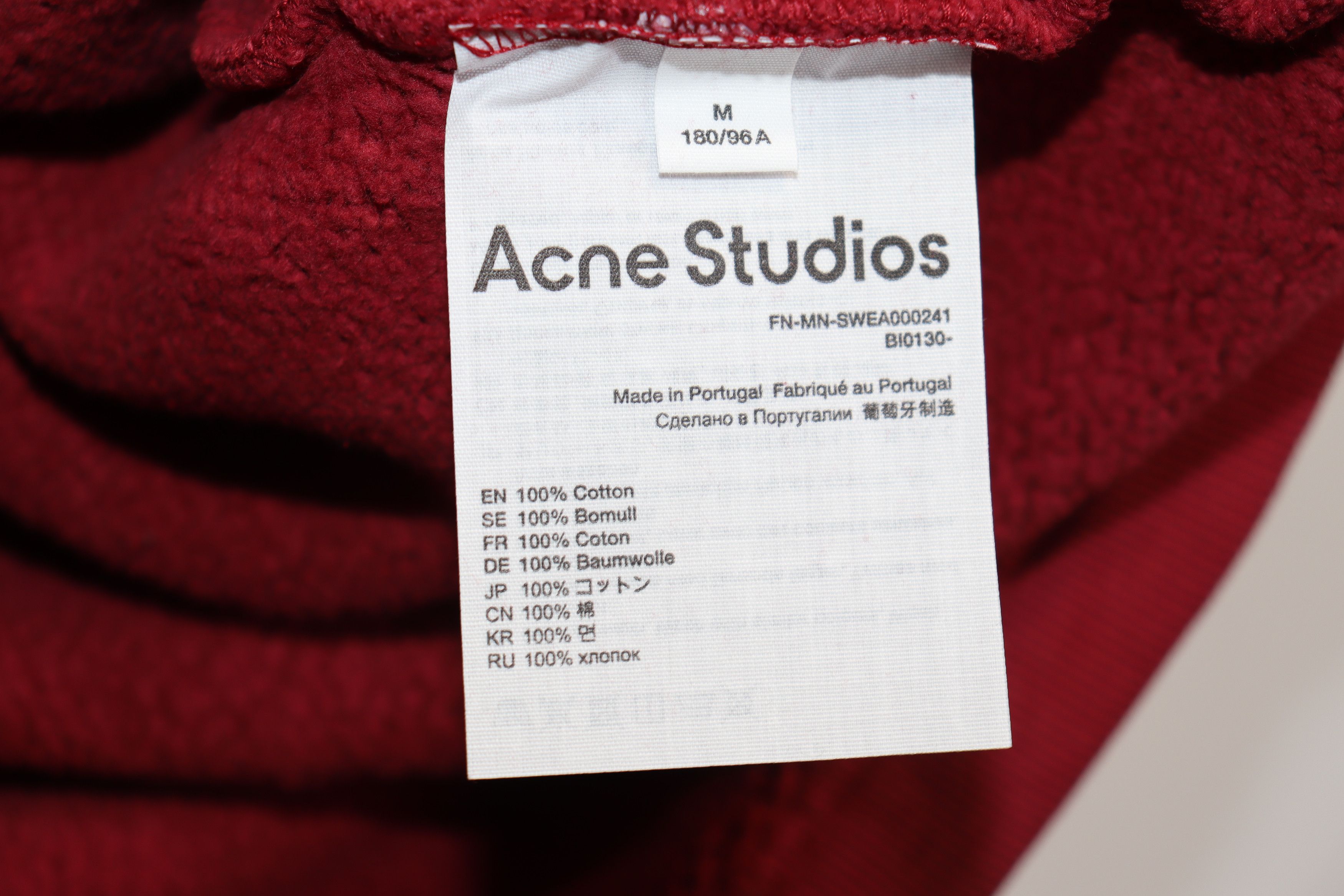 Acne Studios o1rshd1 FN-MN-Swea000241 Sweatshirt in Burgundy Size US M / EU 48-50 / 2 - 11 Thumbnail
