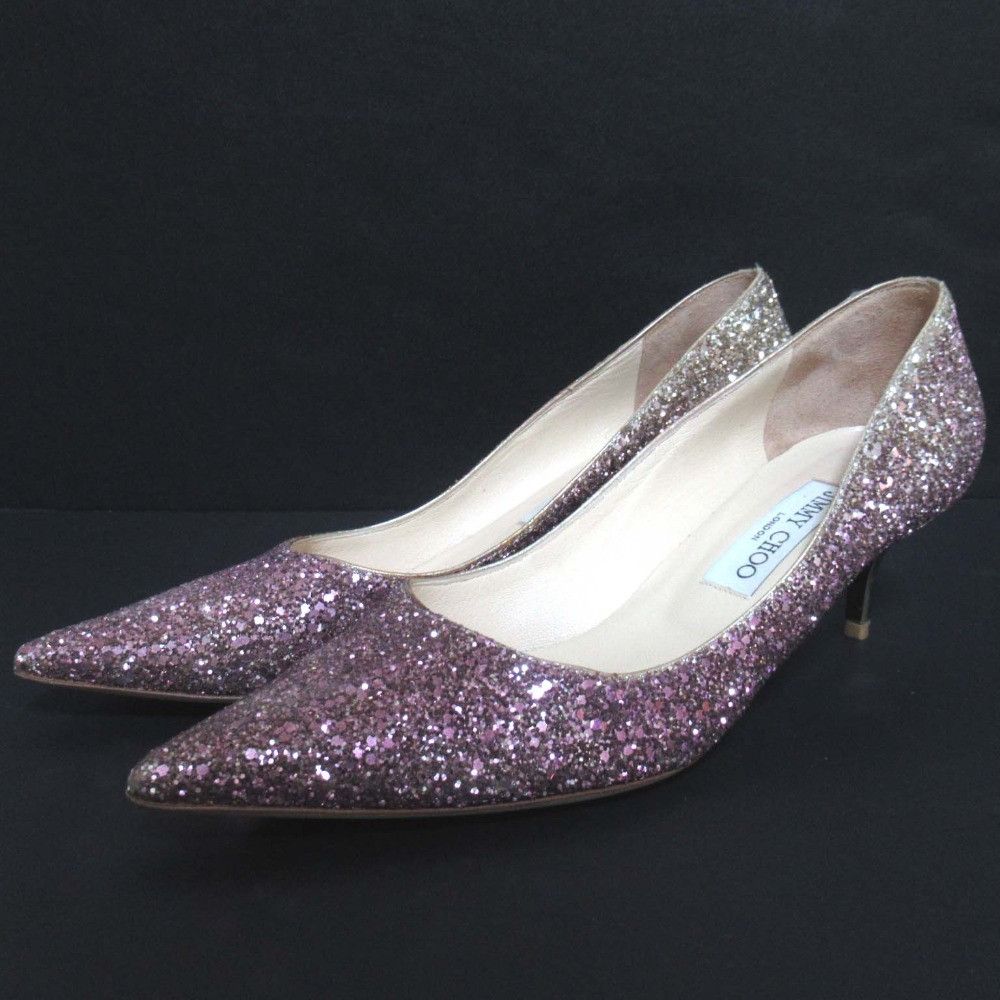 Jimmy Choo Jimmy Choo Glitter Gradient Pointed Toe Pumps Glass / Ceramic Shoes DUTY FREE for USA